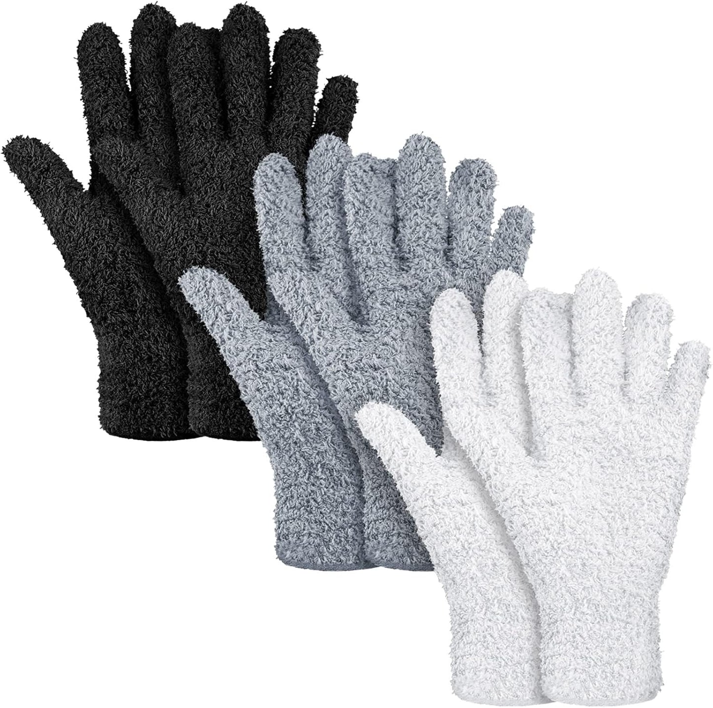 Patelai 3 Pairs Microfiber Plant Dusting Gloves Leaf Cleaning Gloves for Indoor Plants, Blinds