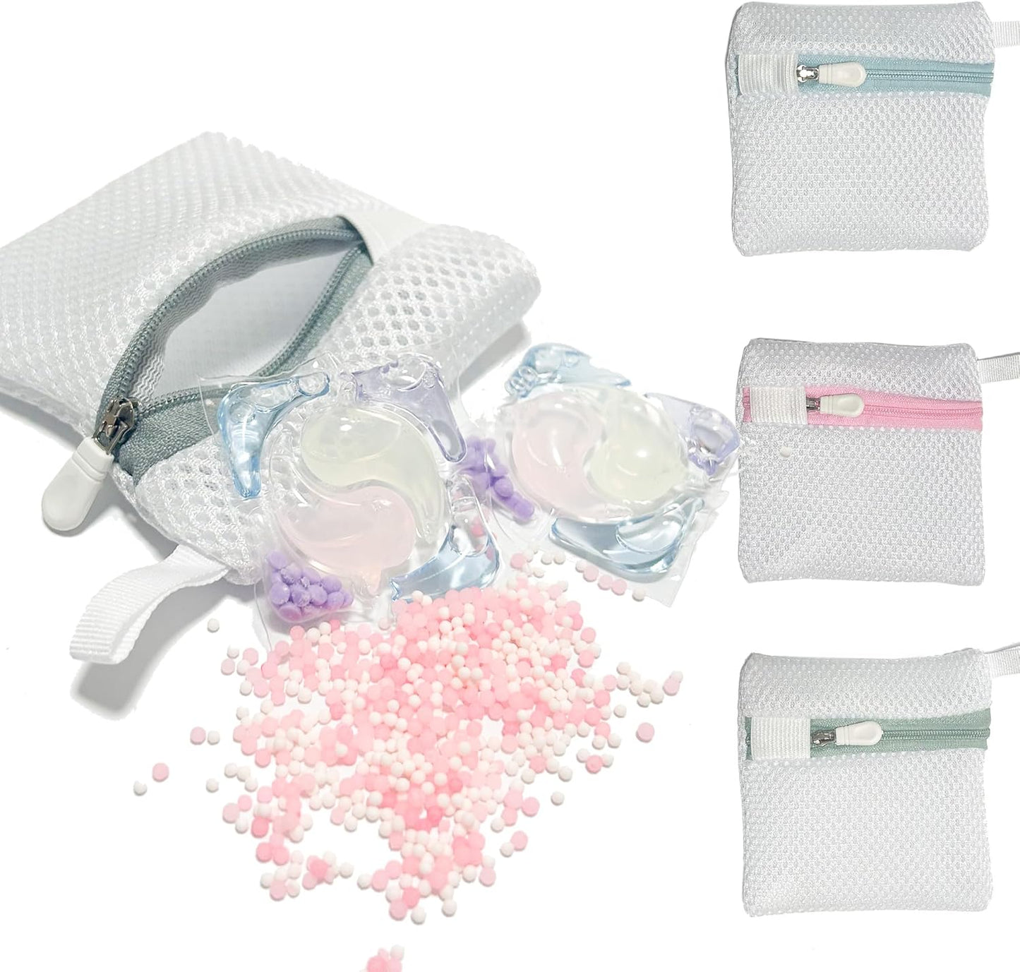 4PCS Laundry Pod Anti-Sticking Bag Laundry Pods Dissolution Protection Bag Scent Beads Bags Durable