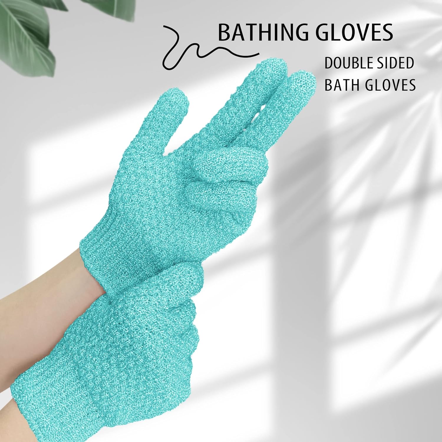 Evridwear Exfoliating Gloves for Shower, 100% Nylon Thick Soft Medium Heavy Bathing Gloves Dead