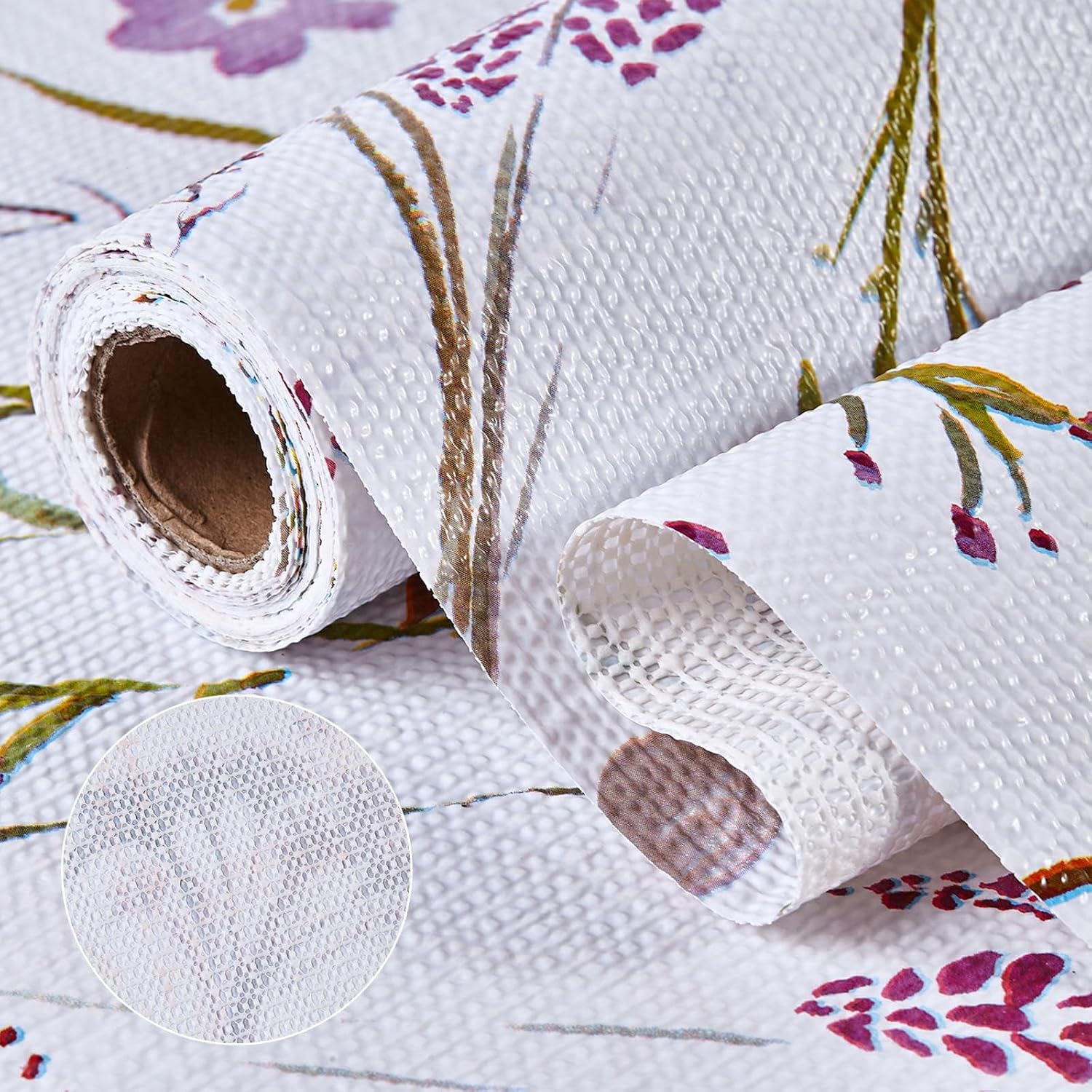 Drawer and Shelf Liner for Kitchen Cabinets, Non Adhesive, Non Slip Drawer Liner Shelf Paper for