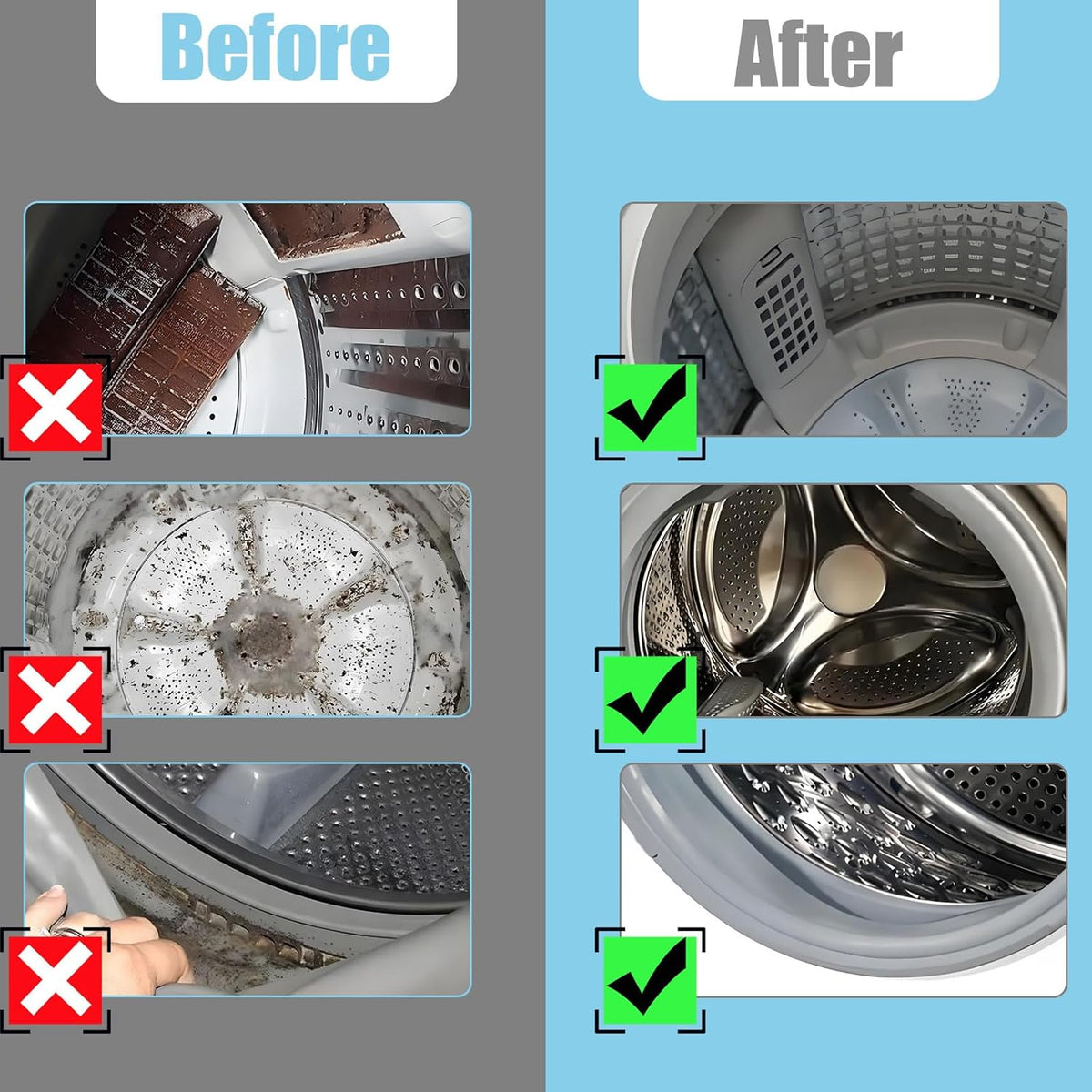 Washing Machine Cleaning Brush,Dryer Cleaning Brush,Crevice Brush for Bathroom, Shower & Kitchen