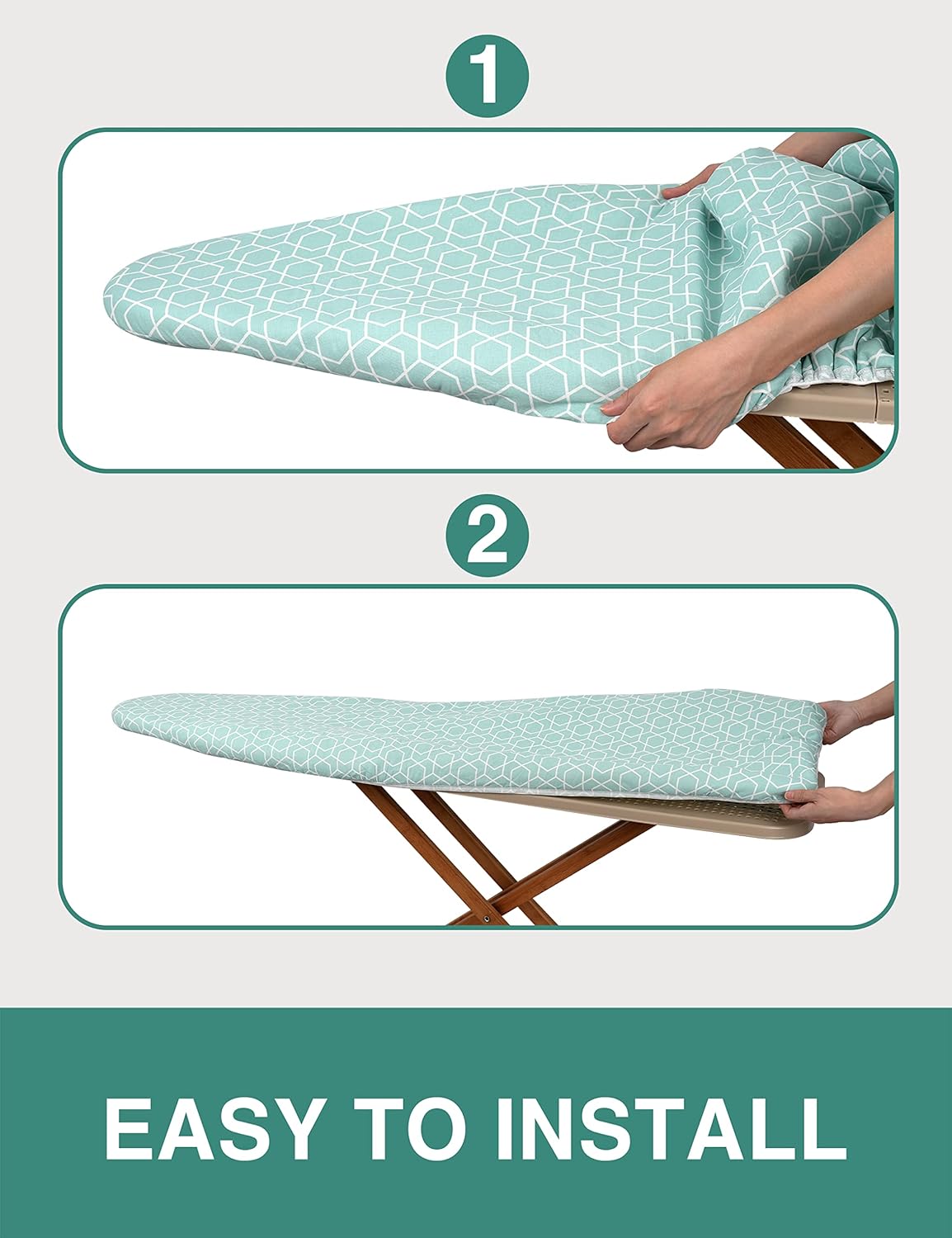 Extra Thick Ironing Board Cover and Pad,15x54 Reflective Silicone Ironing Board Cover Resist