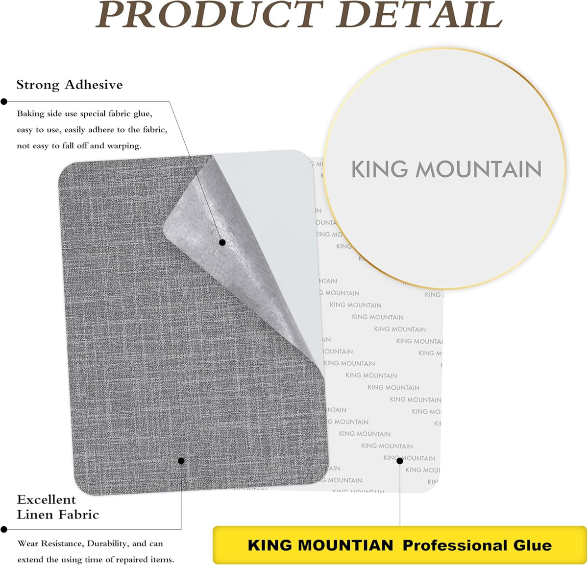 Fine Linen Repair Patches, Self-Adhesive Linen Fabric Patches, 8X11 inch 2 PCS, Multi Color, Can be