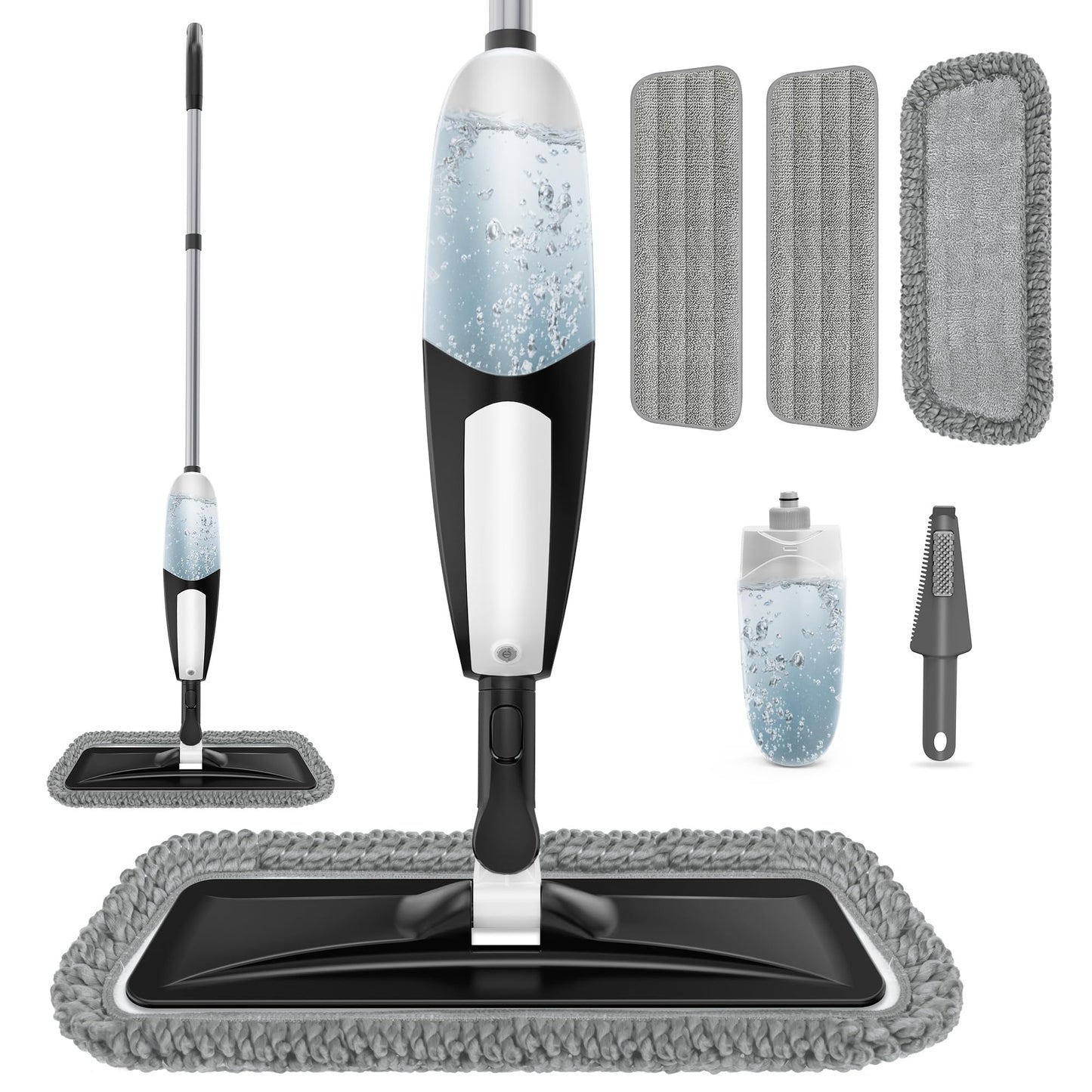Spray Mop for Floor Cleaning: Microfiber Wet Dry Mops with 3 Washable Pads
