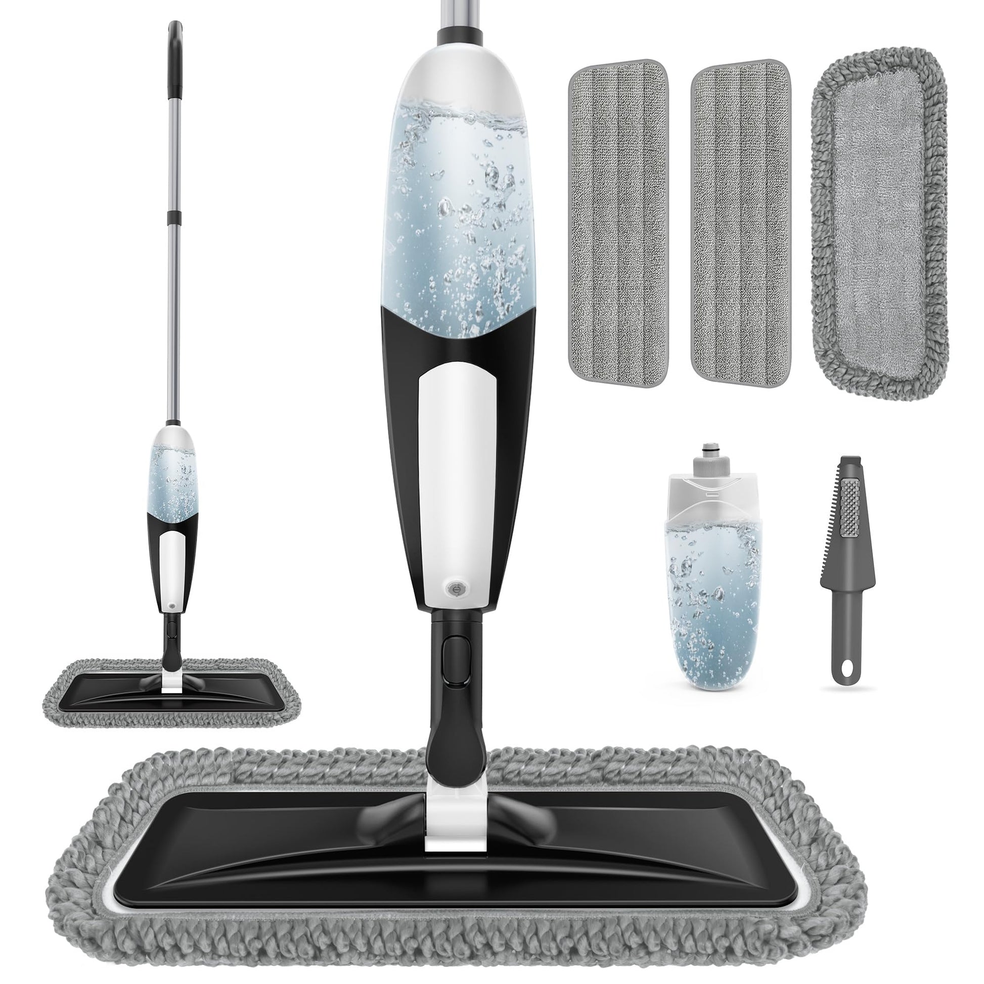 Spray Mop for Floor Cleaning: Microfiber Wet Dry Mops with 3 Washable Pads