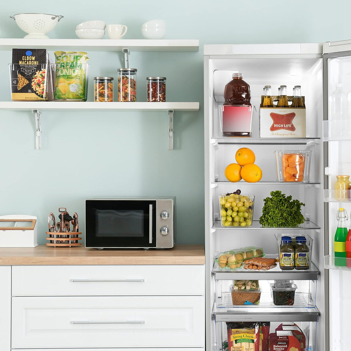 ClearSpace Clear Plastic Storage Bins – Perfect Kitchen Organization and Storage or Pantry Storage