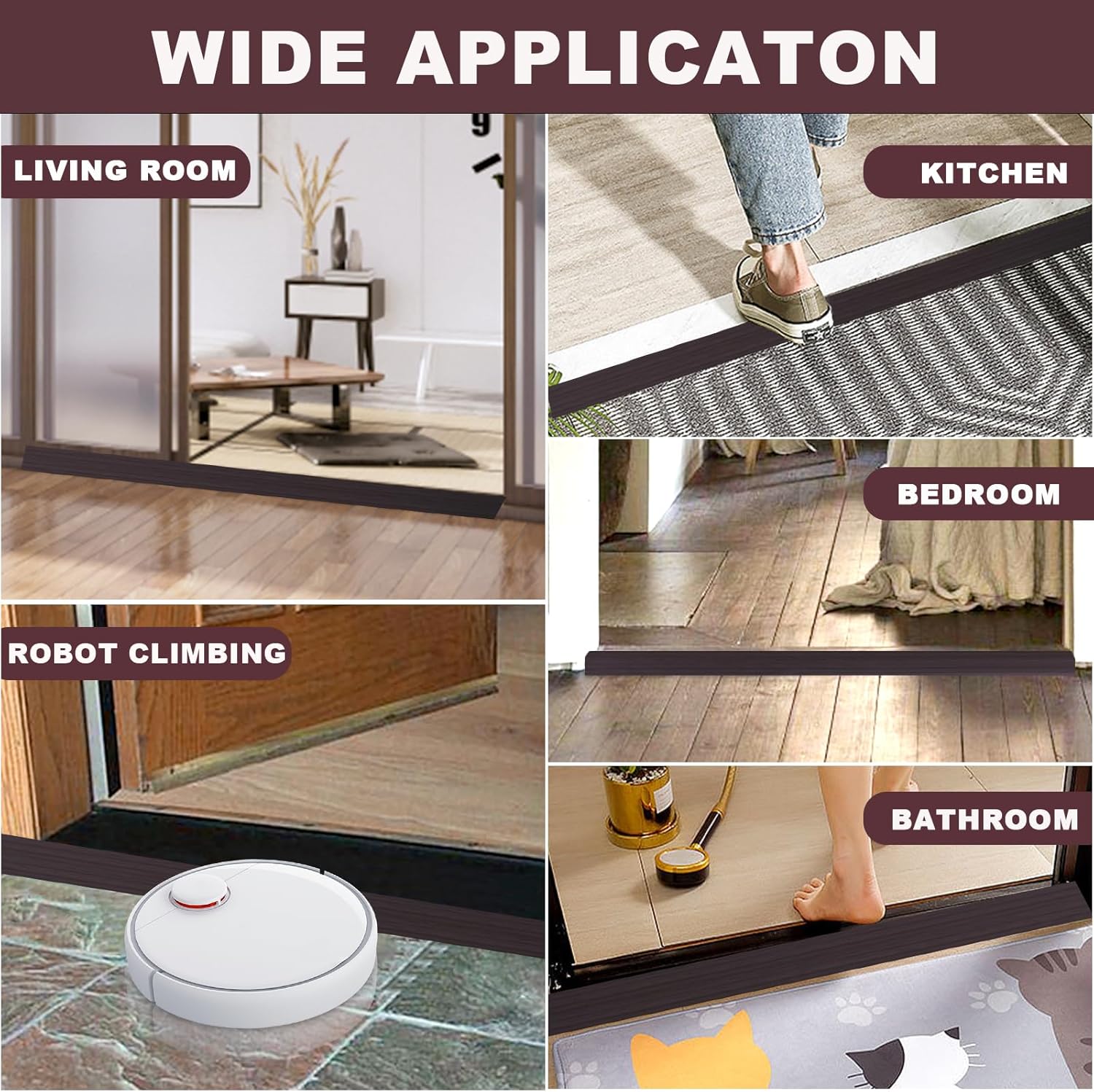 Vinyl Door Threshold Flooring Transition Strip Self Adhesive Carpet Edging Strip for Laminate