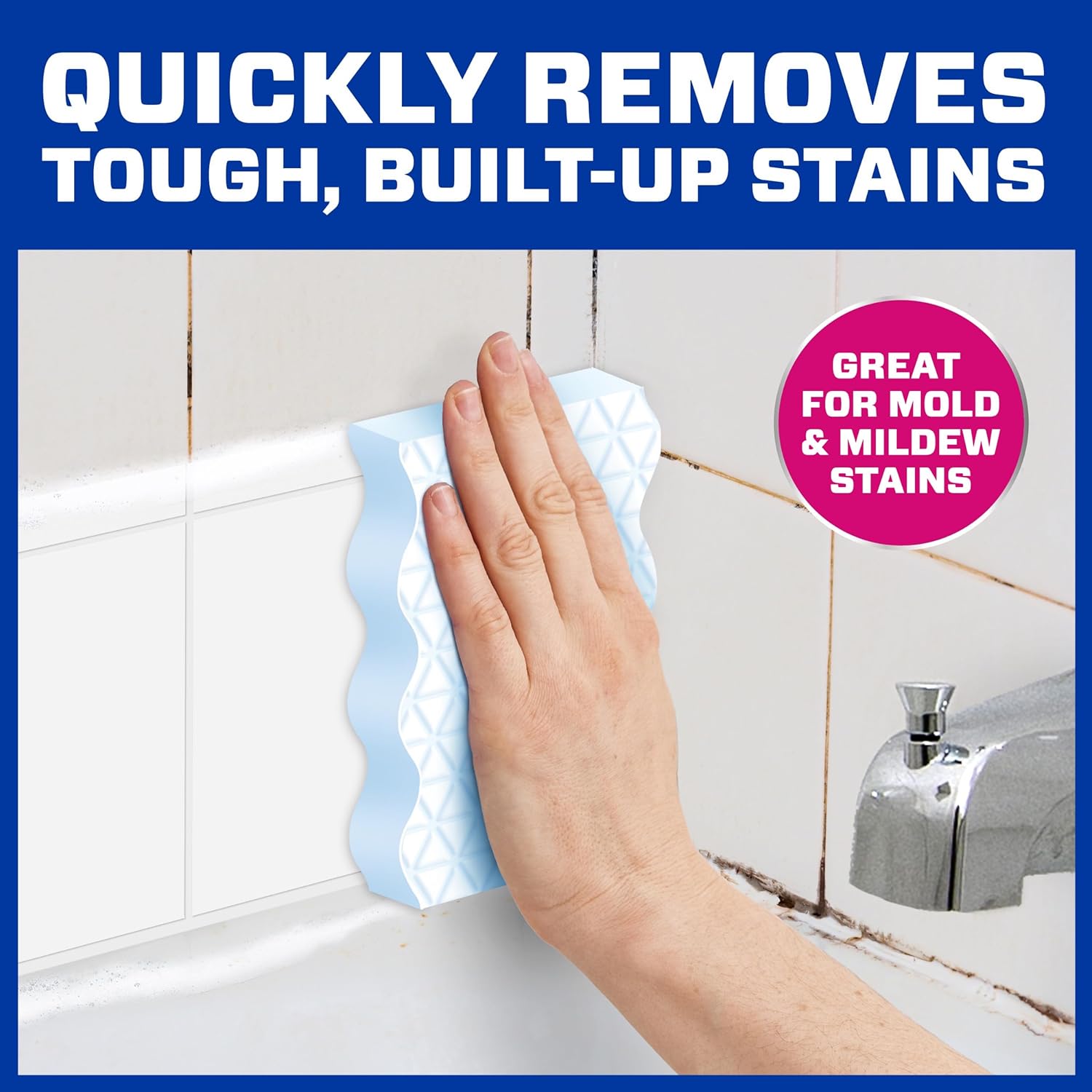 Mr. Clean Magic Eraser Sponge, Bathroom Cleaner, Shower Cleaner, Tub Cleaner, Soap Scum Remover