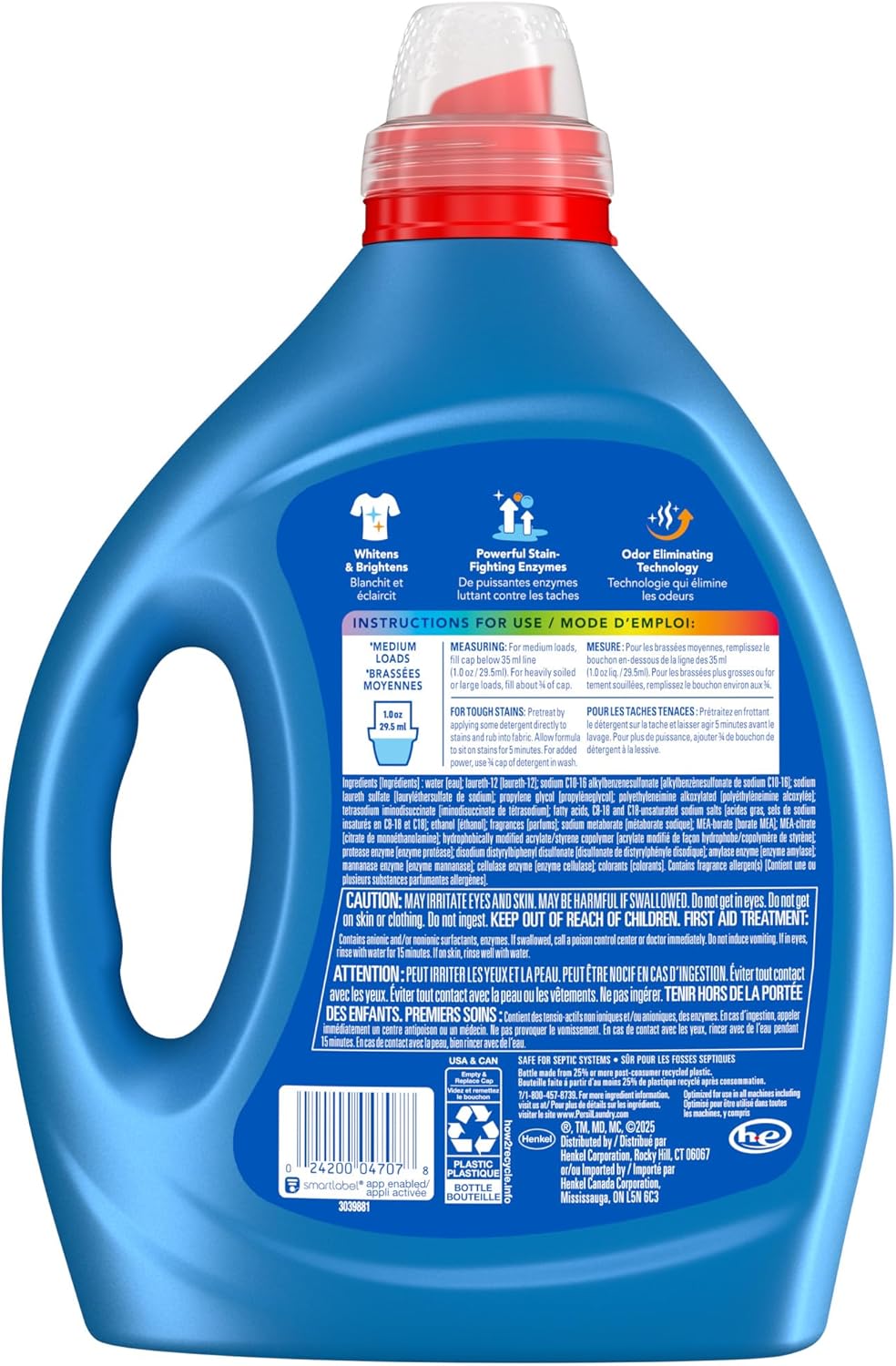 Persil Advanced Clean Oxi+Odor Power, Liquid Laundry Detergent, High Efficiency (HE), Deep Stain