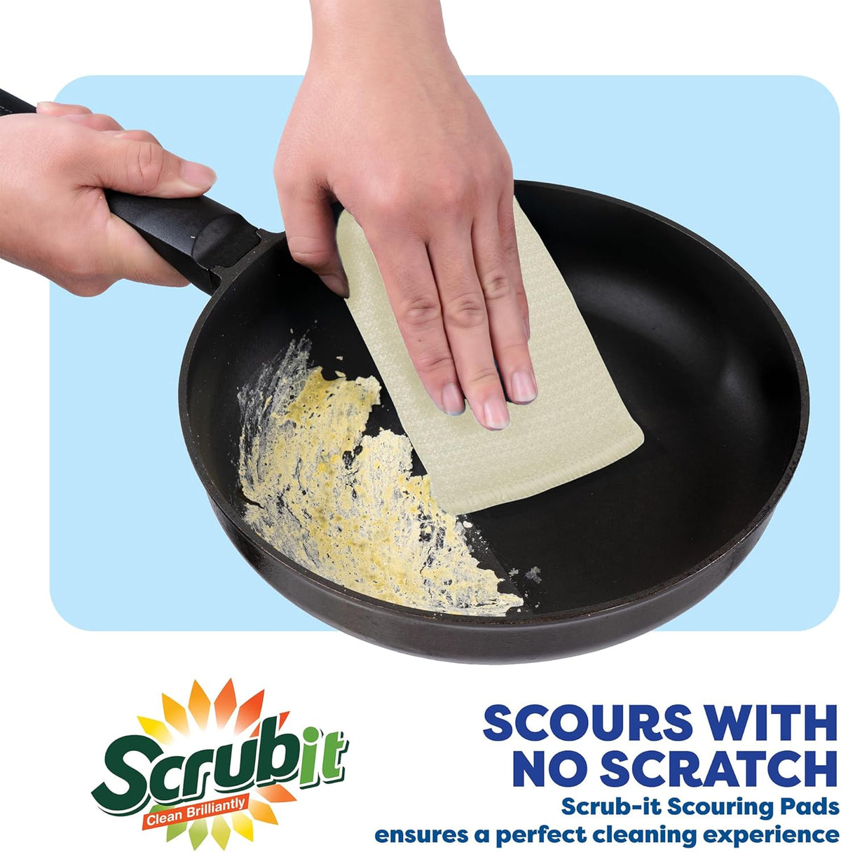 24 Pack Scrub Sponges Kitchen by SCRUBIT, Multi-Purpose Scouring Pads, Non-Scratch Cleaning Sponges