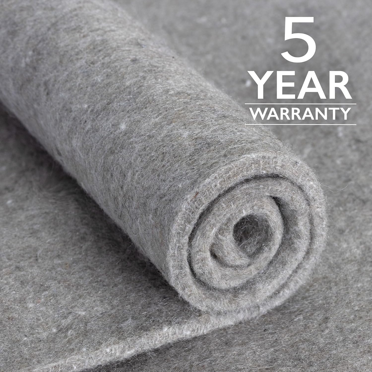 RUGPADUSA - Eco-Plush - 9' Round - 3/8" Thick - 100% Felt - Extra Cushioned Rug Pad - Available in