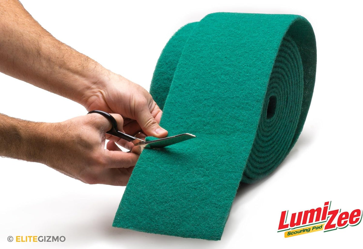 Green Scrubbing Pad Roll 19ft Economy Size Medium Duty Abrasive Scrub Sponge Scouring Pads 19ft x