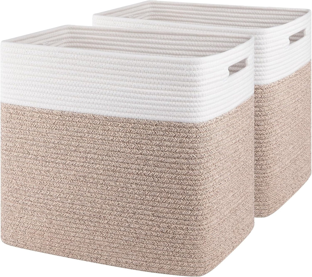 OIAHOMY Storage baskets for Shelf, Large Collapsible Storage Bins, Blanket Basket Living Room, 16.5