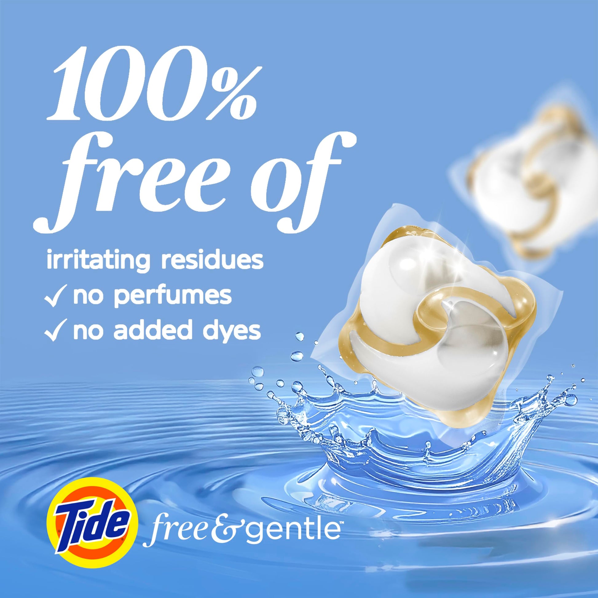 Tide PODS Free & Gentle Laundry Detergent Soap Pacs, 112 Count, Tide PODS Laundry Detergent