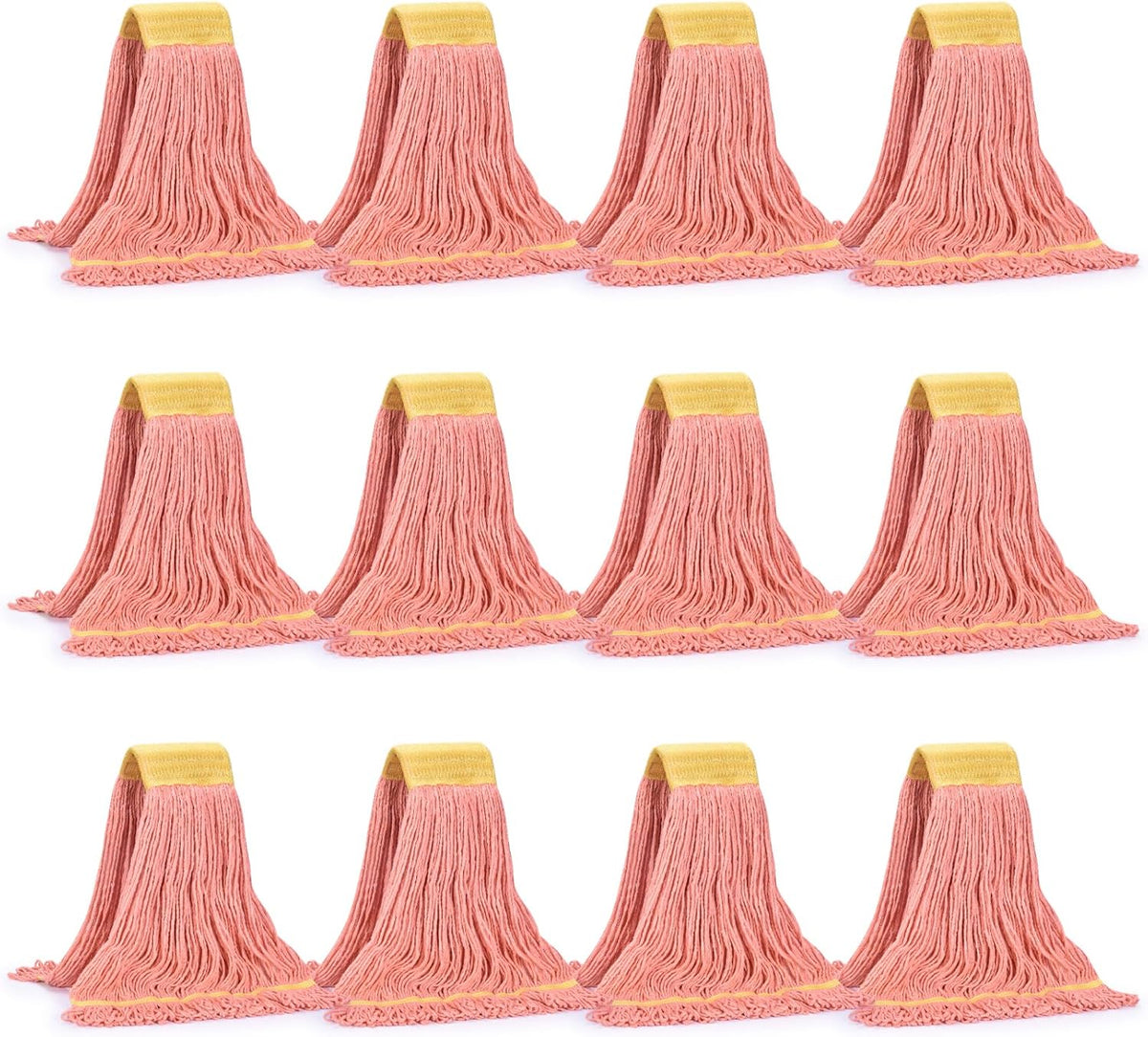 Matthew Cleaning Commercial Mop Head Replacement, 5 Inch Wide Headband, Looped End Cotton Blend