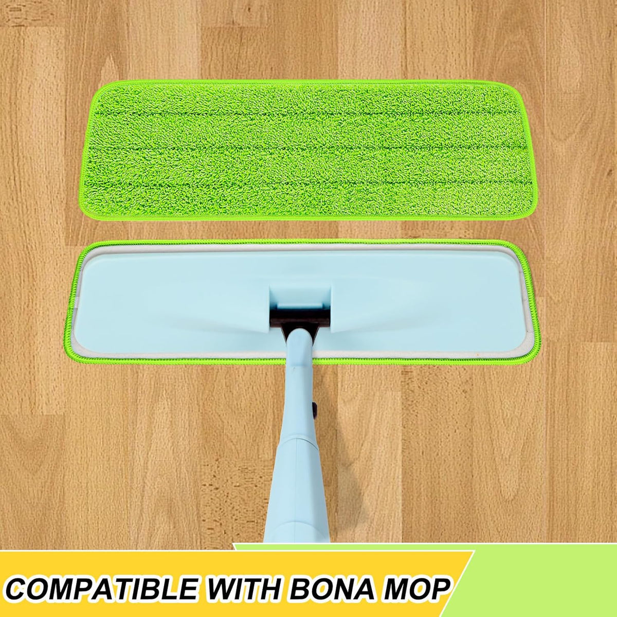 16.5 inch Reusable Mop Pads Microfiber Spray Mop Replacement Heads for Wet/Dry Mops Compatible with