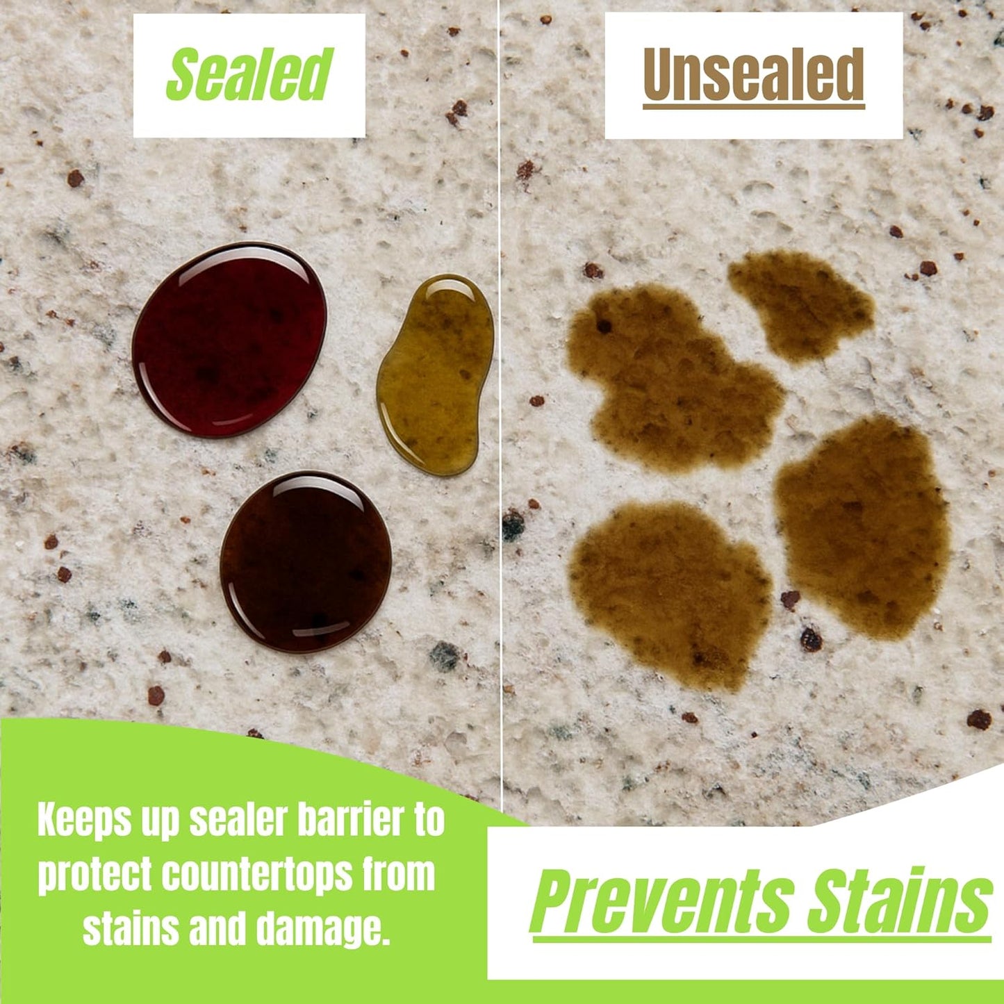Granite Plus (Cleaner & Sealer) Deep Cleans & Seals All Natural Stone Countertops + Ultimate Grout