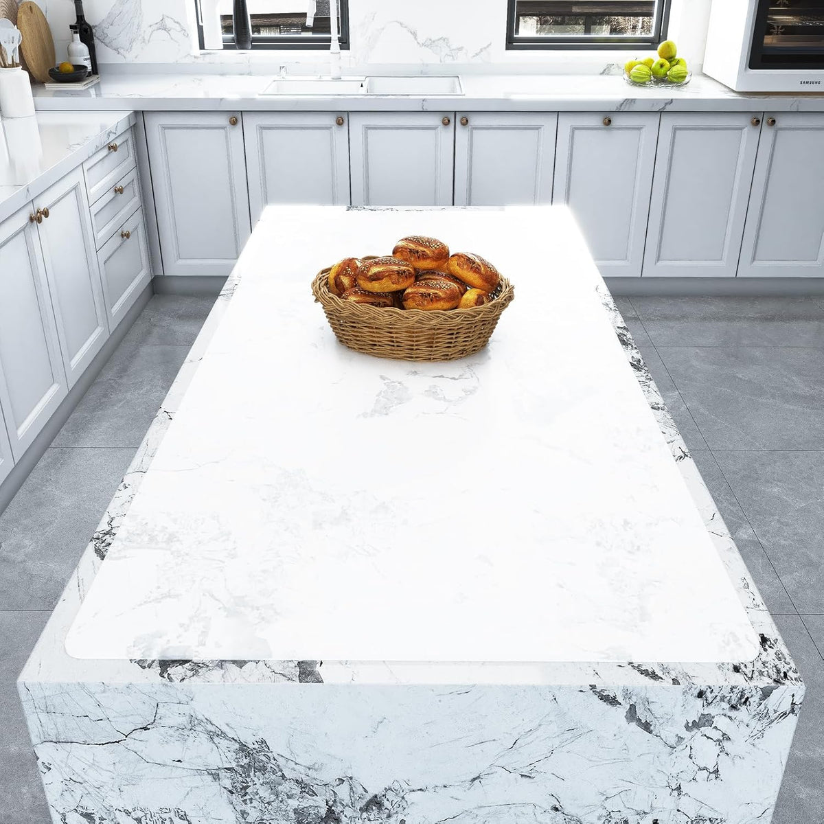 Warome Silicone Mat,47"x 23" Silicone Mats for Kitchen Counter, Waterproof Heat Resistant Mat