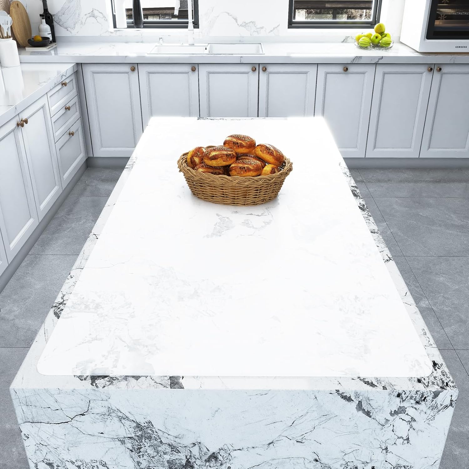 Warome Silicone Mat,47"x 23" Silicone Mats for Kitchen Counter, Waterproof Heat Resistant Mat