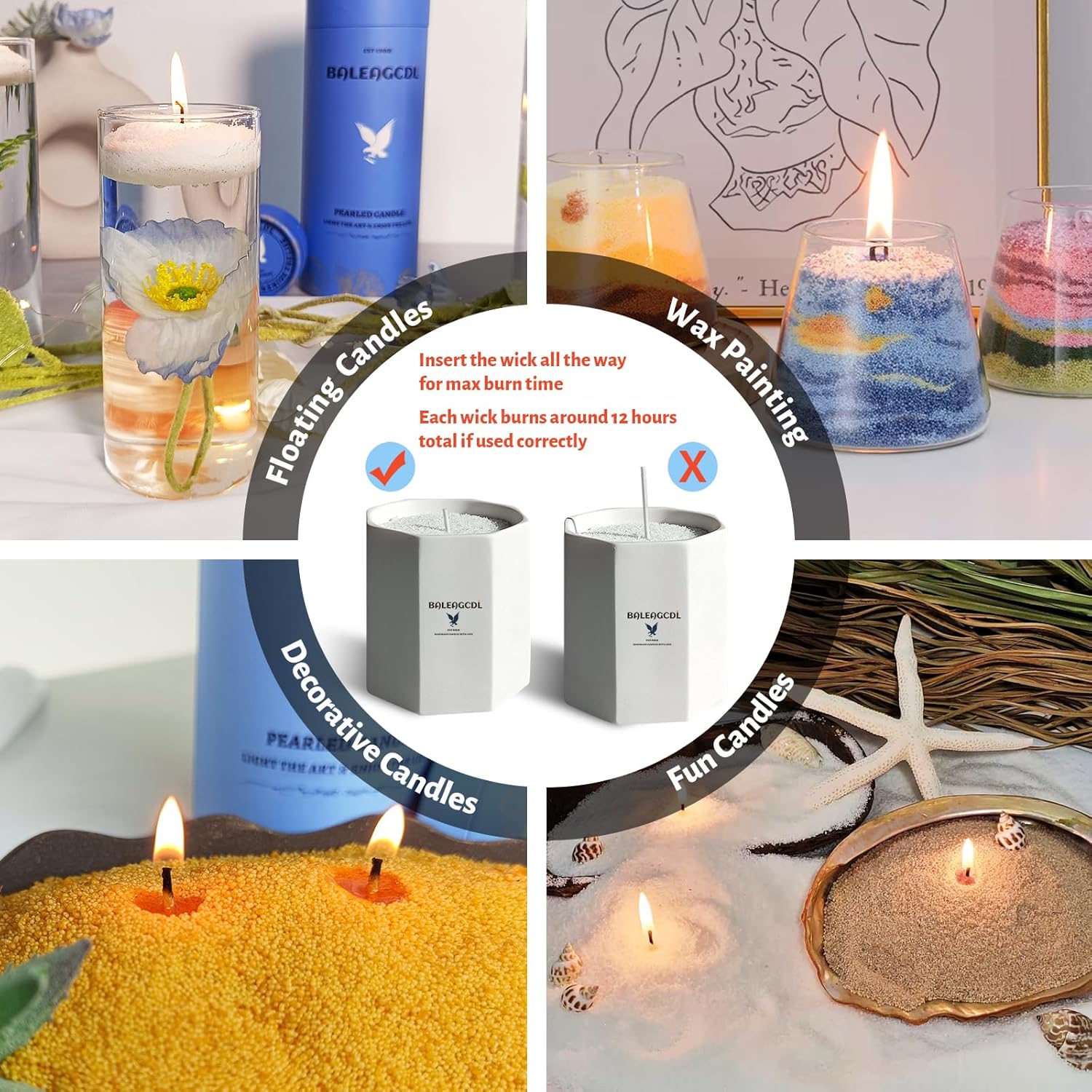 Osmanthus Scented Pumpkin Pearled Candle 18oz Luxury Sand Candle Granulated Wax - 30 Cotton Wicks
