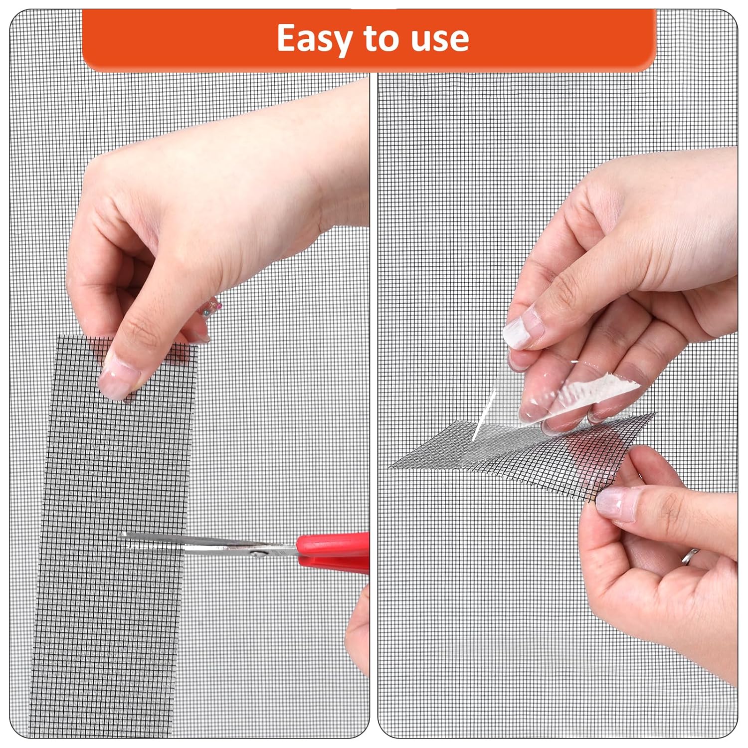 Black Screen Repair Tape, 2" X 180" (15FT) Window Screen Door Repair Kit, Strong Adhesive