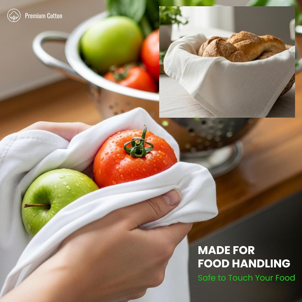Dish Cloths Cotton| Kitchen Wash Cloth| Shop Towels Absorbent and Lint Free Flour Sack| Dishcloths