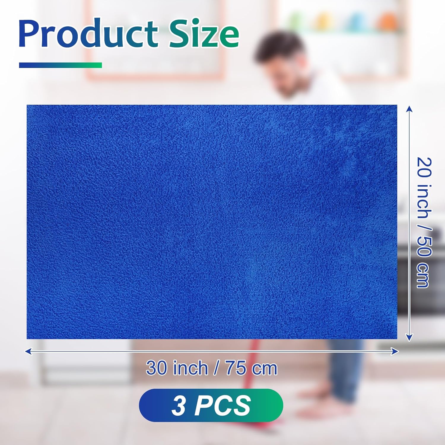 Newwiee 3 Pcs Extra Large Microfiber Cleaning Cloth 30" x 20" Washable Reusable Microfiber Towel