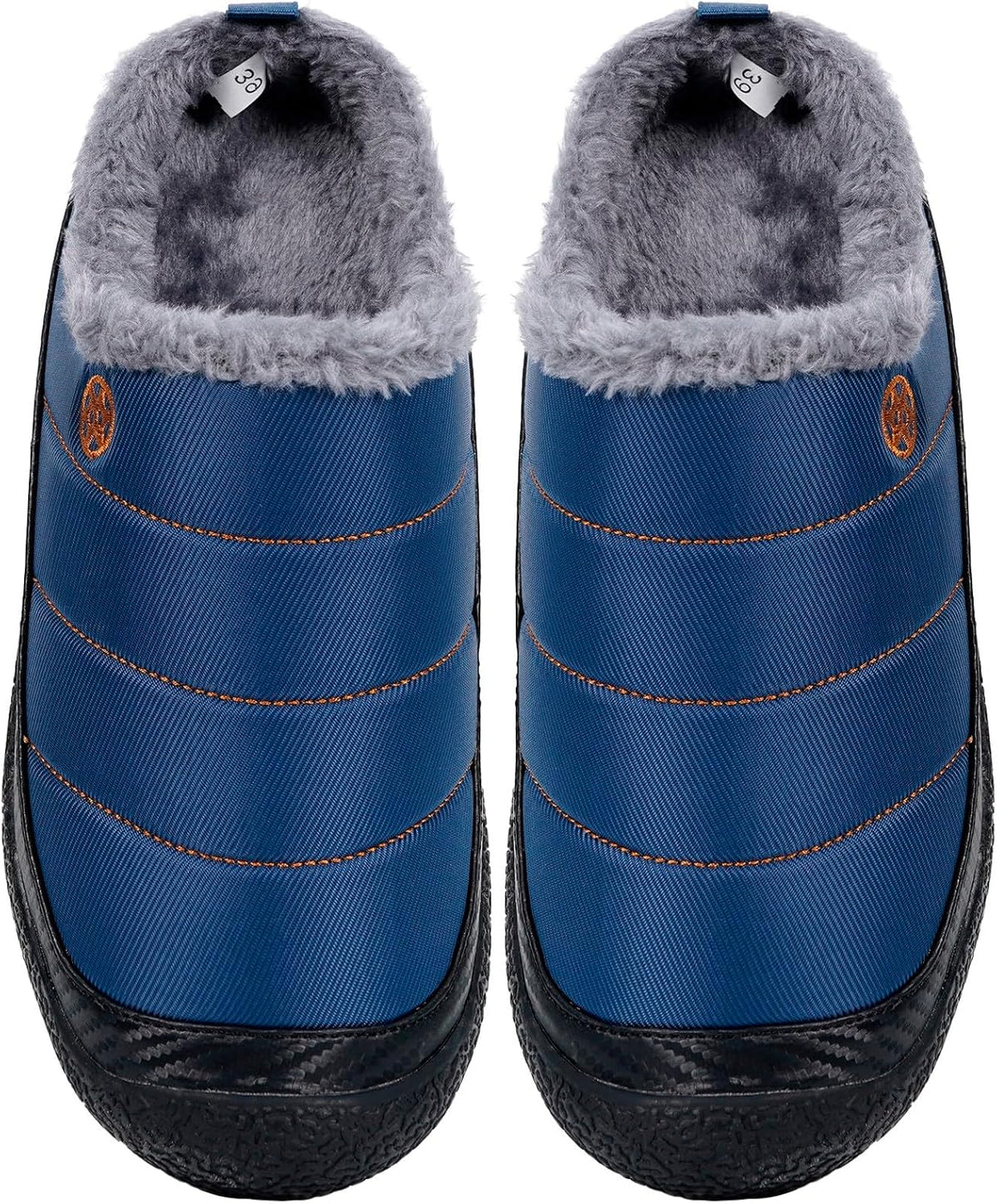 Womens Mens House Slippers Slip on Snow Winter Warm Fully Fur Lined Slippers Indoor Outdoor Shoes