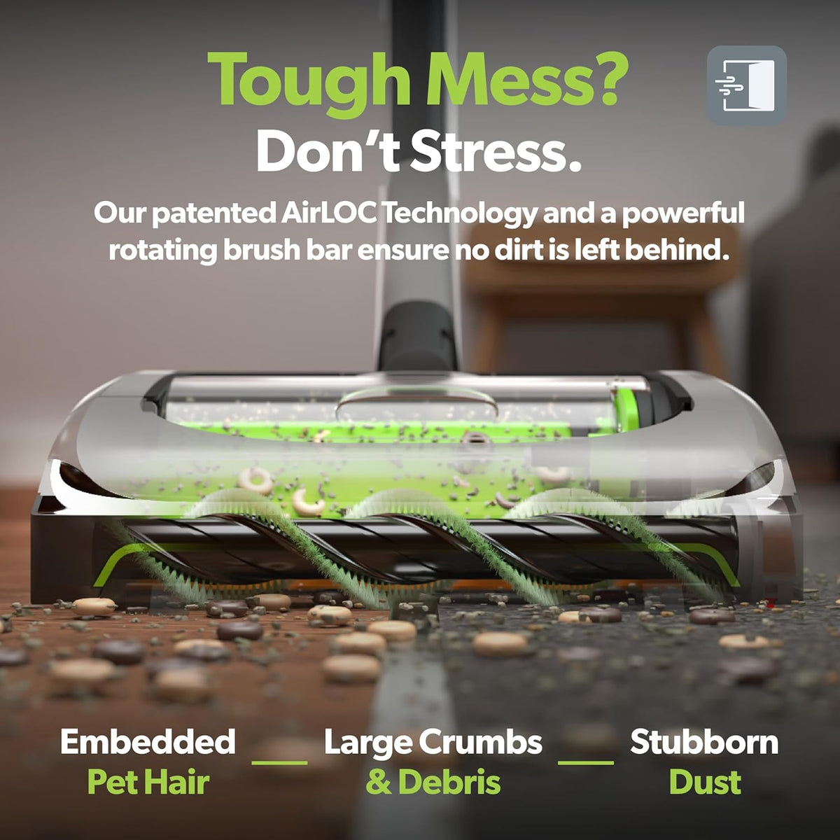 Gtech AirRAM MK2 Cordless Vacuum Cleaner with Powered Brush Head - Perfect for Carpet and Hardwood