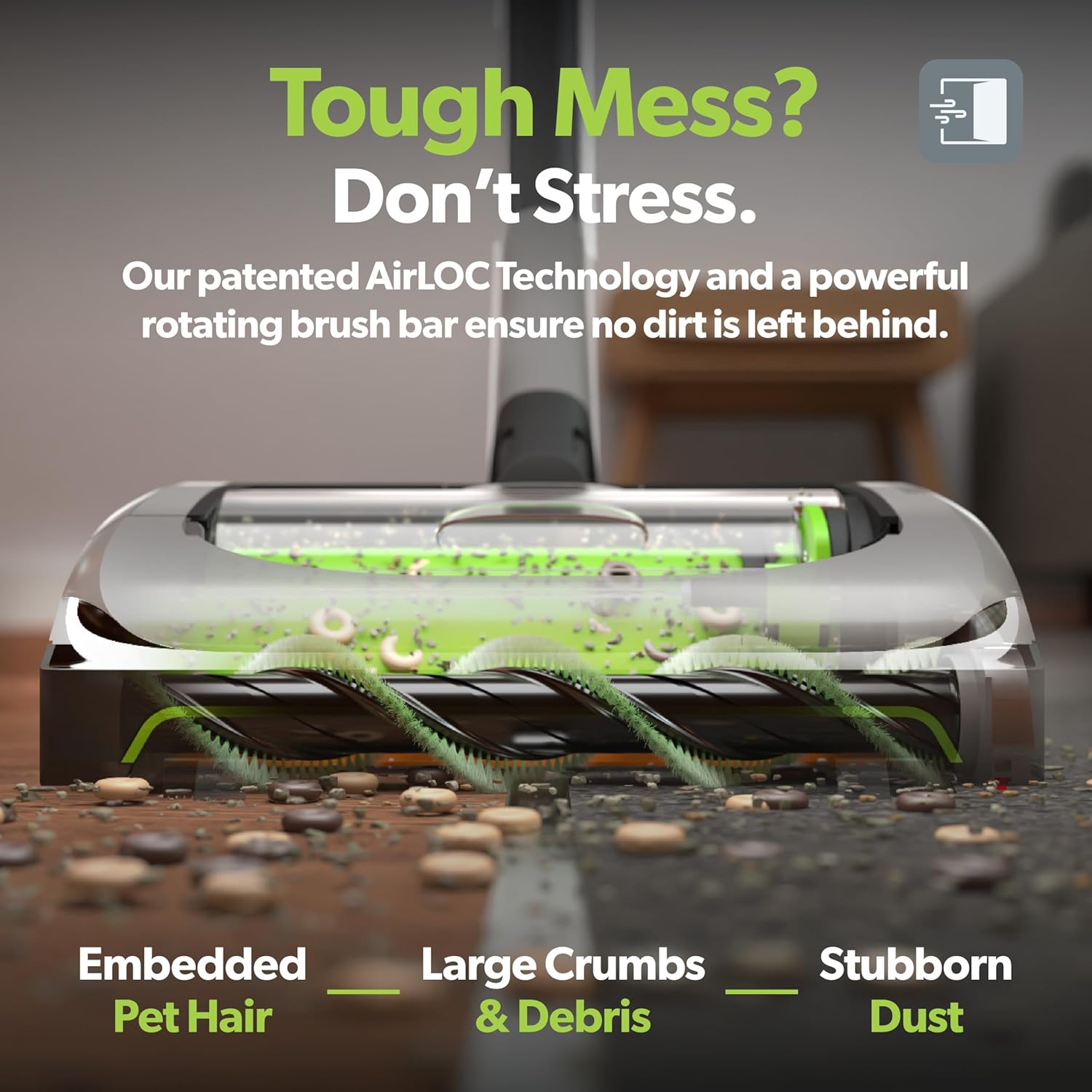Gtech AirRAM MK2 Cordless Vacuum Cleaner with Powered Brush Head - Perfect for Carpet and Hardwood