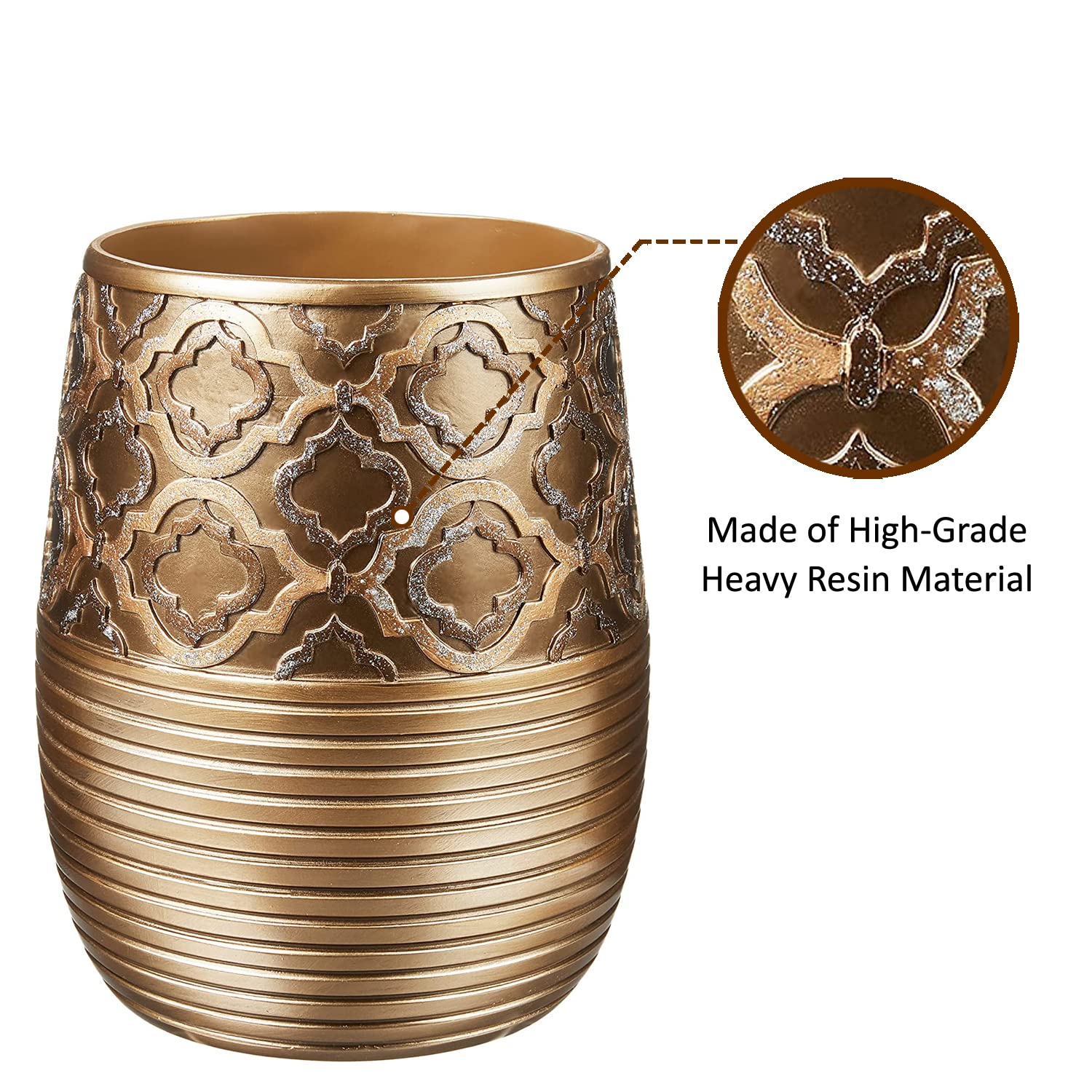 Zahari Home Decorative Trash Can for Bathroom, Office & Bedroom - 2.1 Gallons Stylish & Small Trash