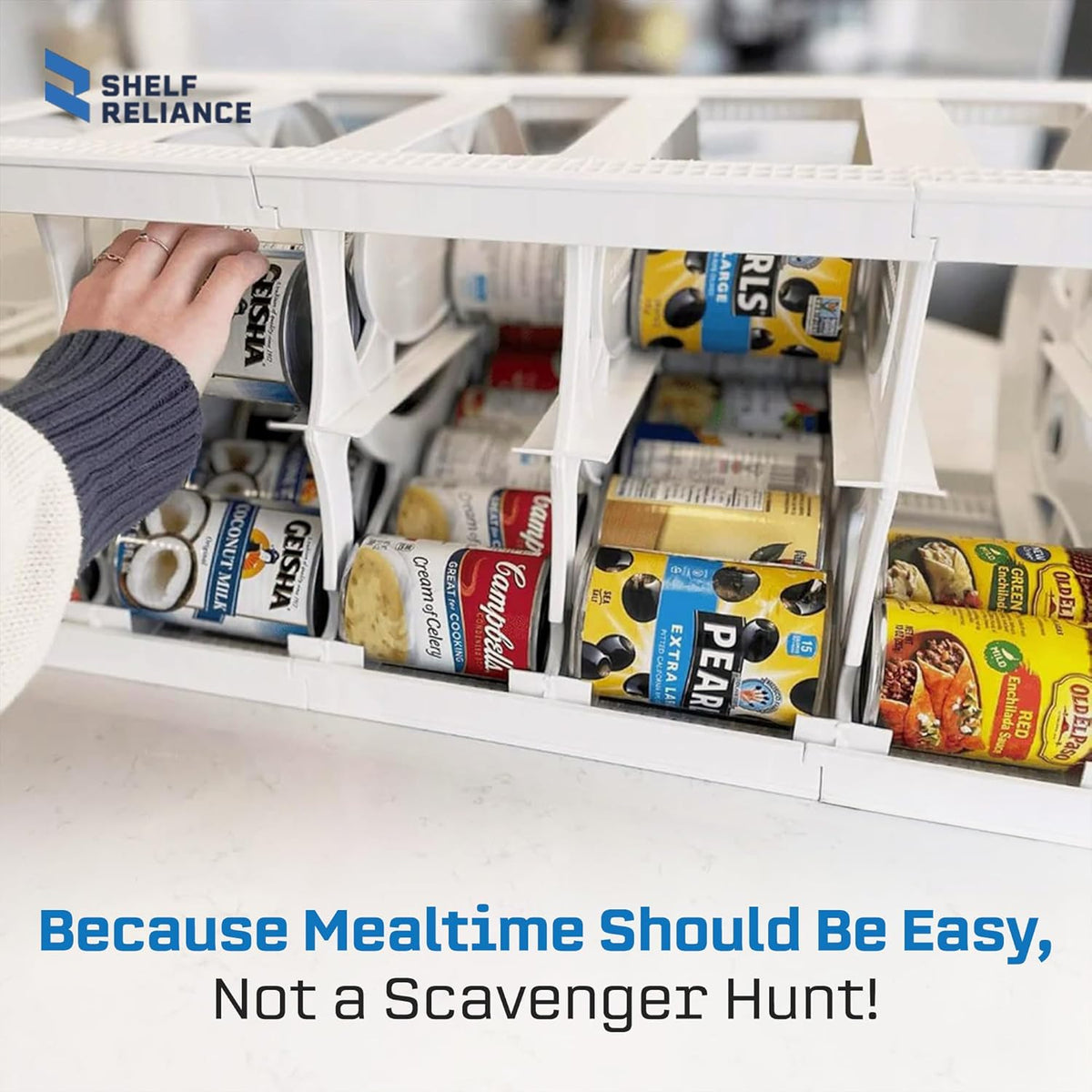 Shelf Reliance Cansolidator Pantry - 1-Pack Can Organizer for Pantry, Stackable Soda Can Storage
