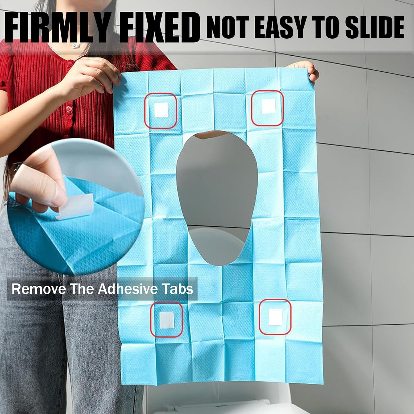 80 Pack Toilet Seat Covers Disposable 16x24 Inch XL Portable Toilet Liners Travel Seat Cover for