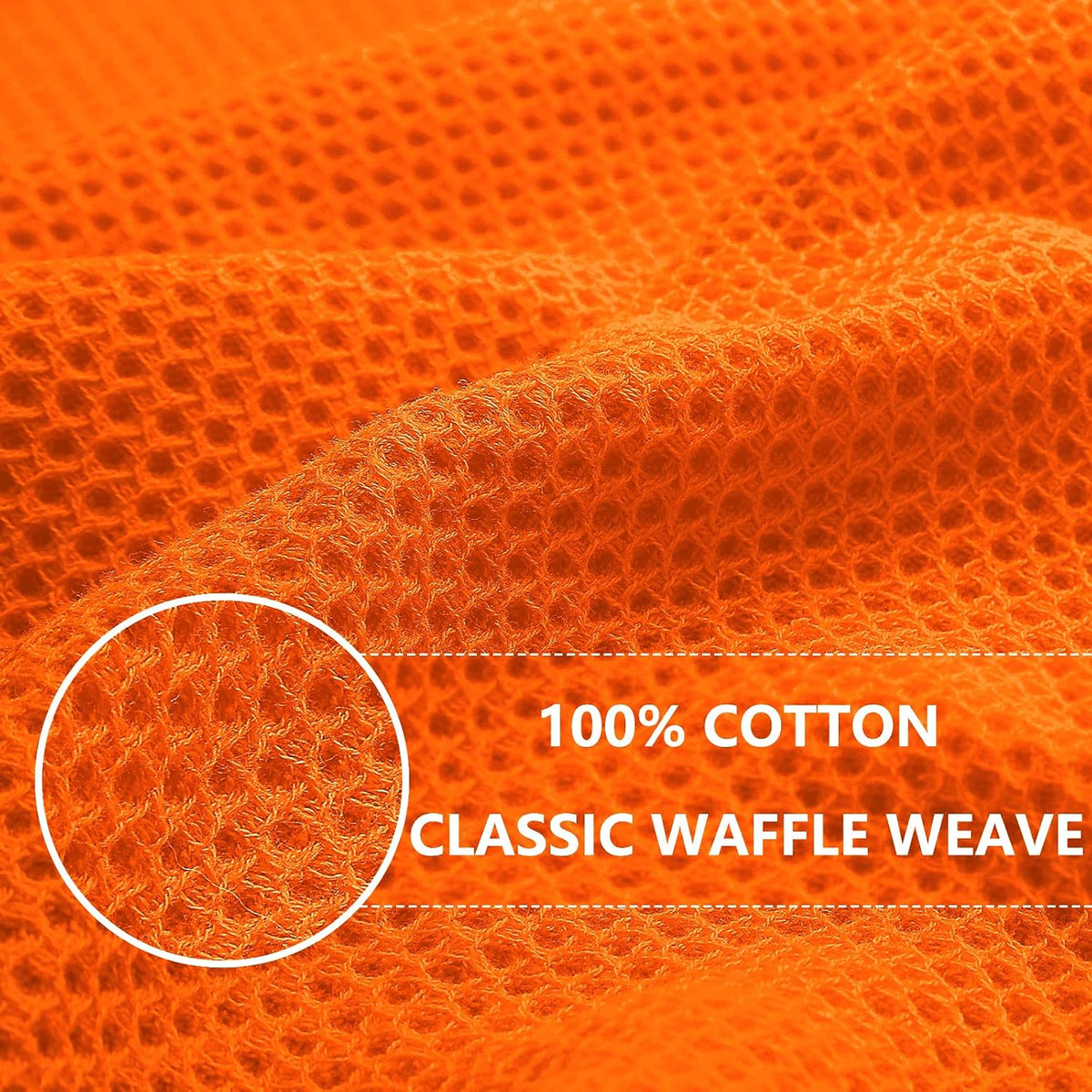 Homaxy 100% Cotton Waffle Weave Kitchen Dish Cloths, Ultra Soft Absorbent Quick Drying Dish Towels