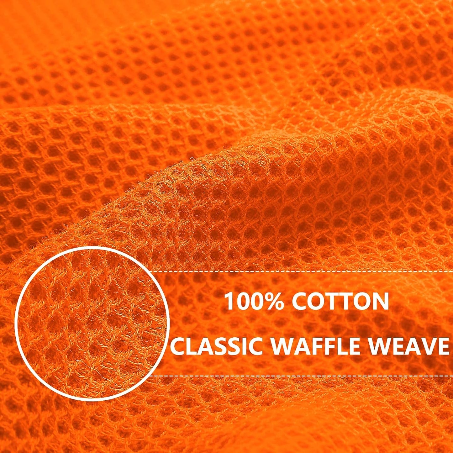 Homaxy 100% Cotton Waffle Weave Kitchen Dish Towels, Ultra Soft Absorbent Quick Drying Cleaning