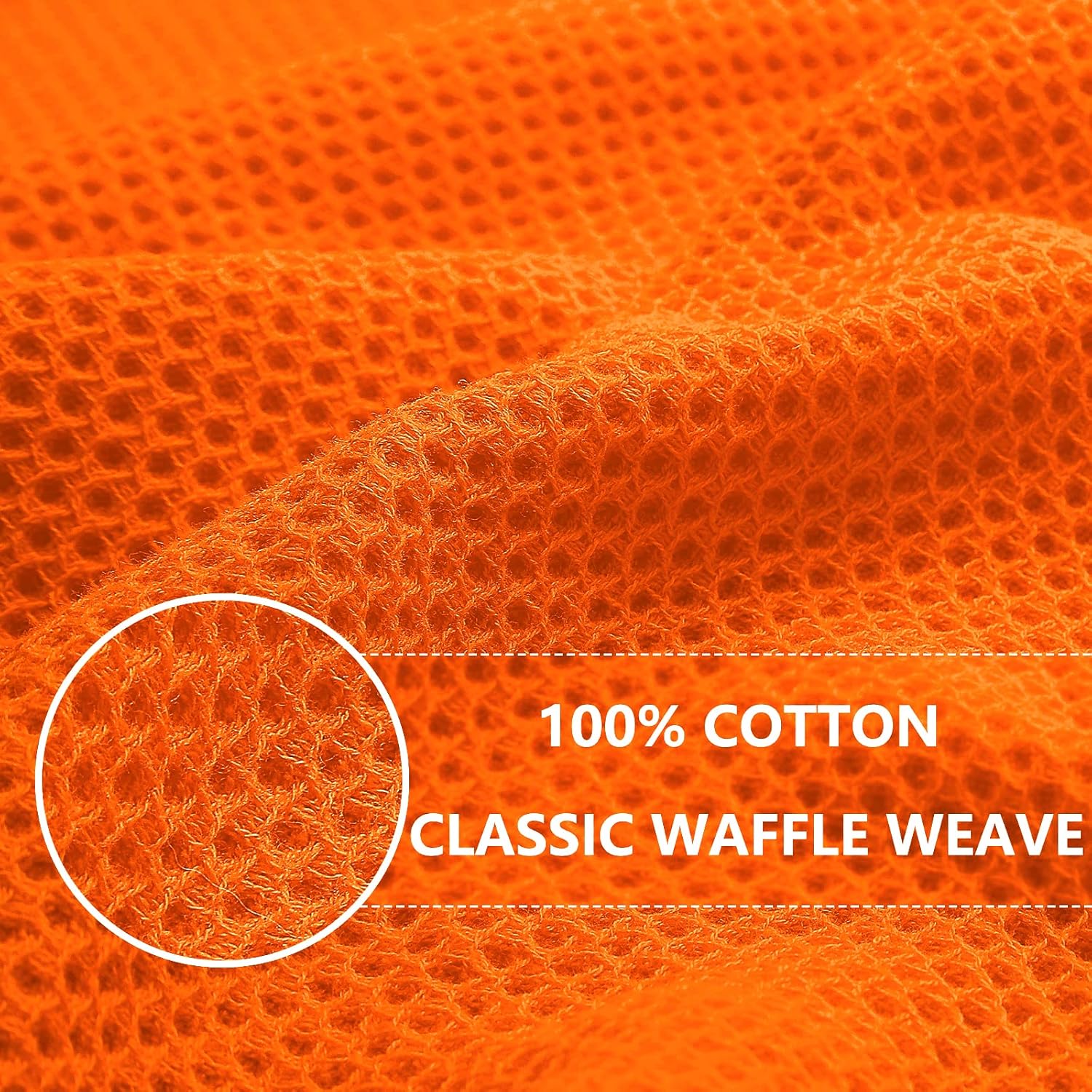 Homaxy 100% Cotton Waffle Weave Kitchen Dish Towels, Ultra Soft Absorbent Quick Drying Cleaning