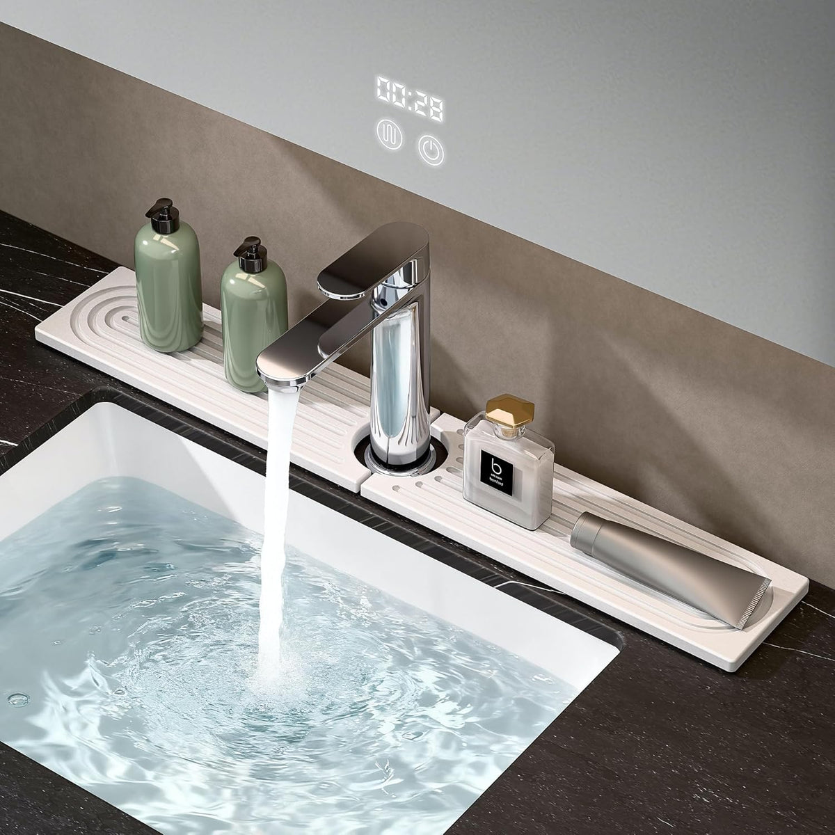 Faucet Mat for Kitchen Sink, Stone Drying Mat for Kitchen Counter, Stone Mat Bathroom, Kitchen Mat