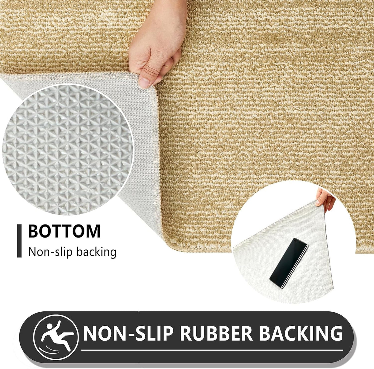 REFETONE Indoor Doormat, Front Door Mat 24"x36" Absorbent Rubber Backing Non Slip Back Door Mats