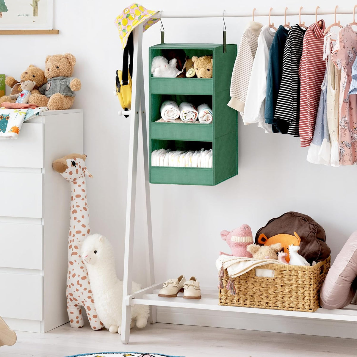 GRANNY SAYS 3-Shelf Closet Organizers and Storage, Foldable Hanging Closet Organizer, Hanging