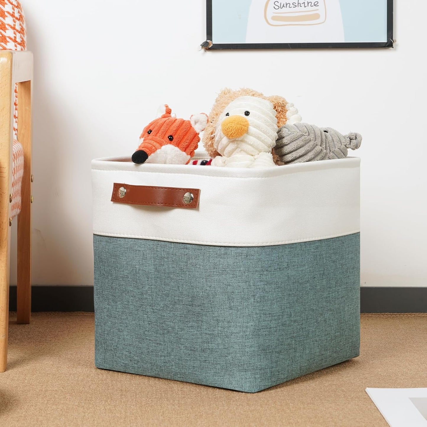 DULLEMELO 11x11 Cube Storage Bins for Organizer, Foldable Cube Storage Bins for Organizing Home