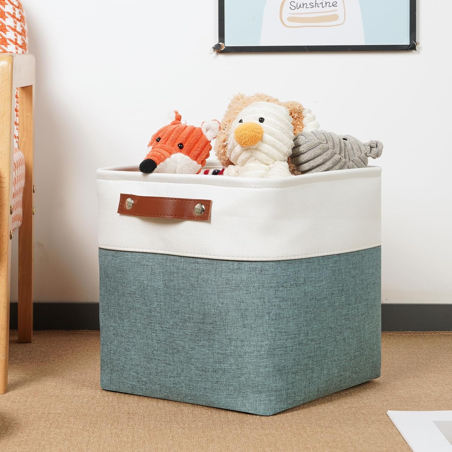 DULLEMELO 11x11 Cube Storage Bins for Organizer, Foldable Cube Storage Bins for Organizing Home