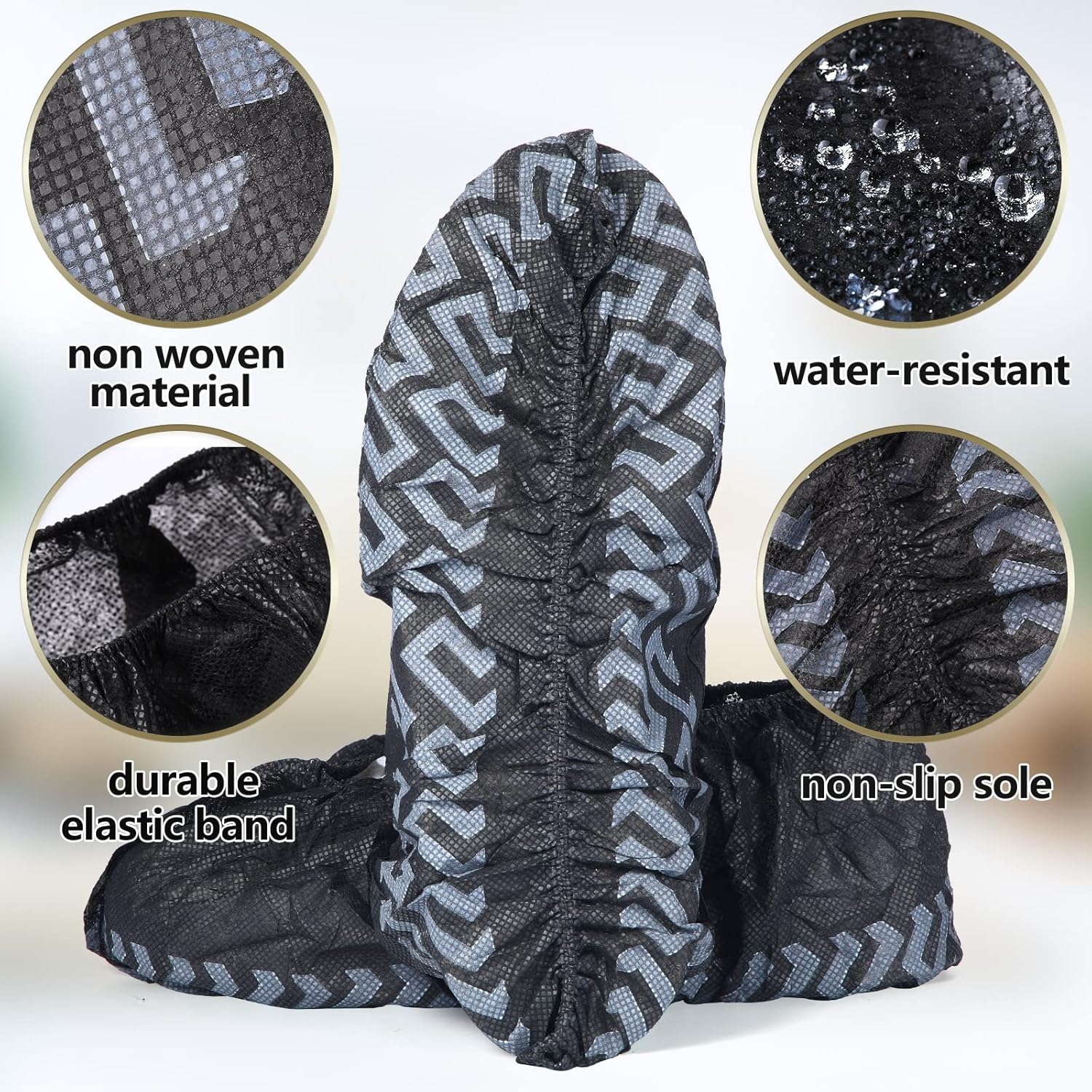 Zhanmai 300 Pack Disposable Shoe Covers Non Slip Disposable Large Foot Booties Shoe Covers for