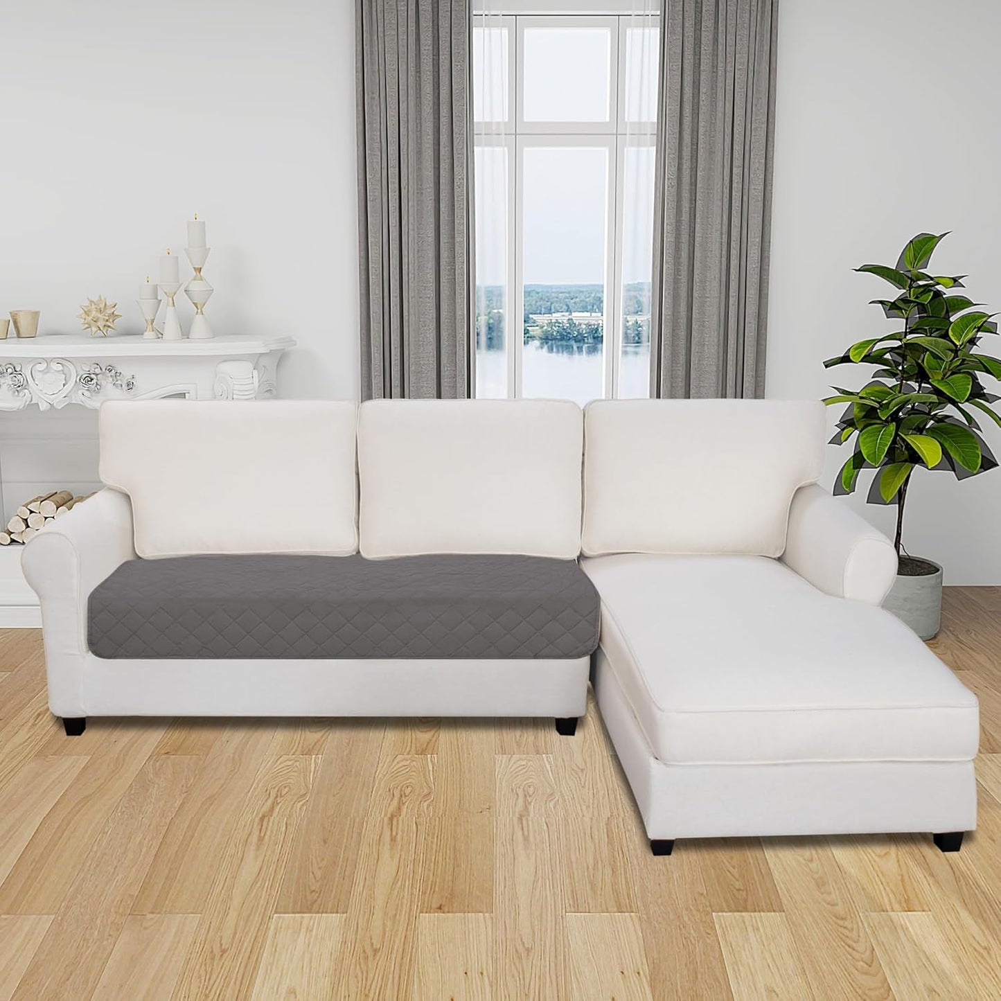 Easy-Going Sectional Couch Covers for Dogs L Shape Sofa Cover Reversible Sofa Slipcover Chaise