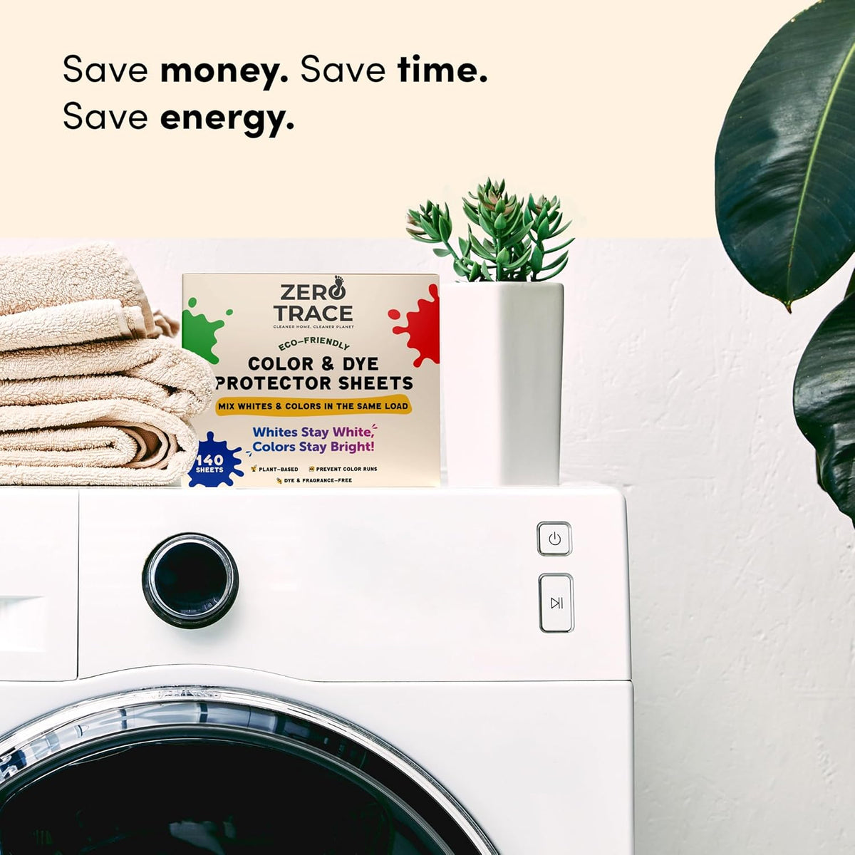 Zero Trace Color Catchers for Laundry - Protects Clothes with Color Dye Catcher,Run Remover, Color
