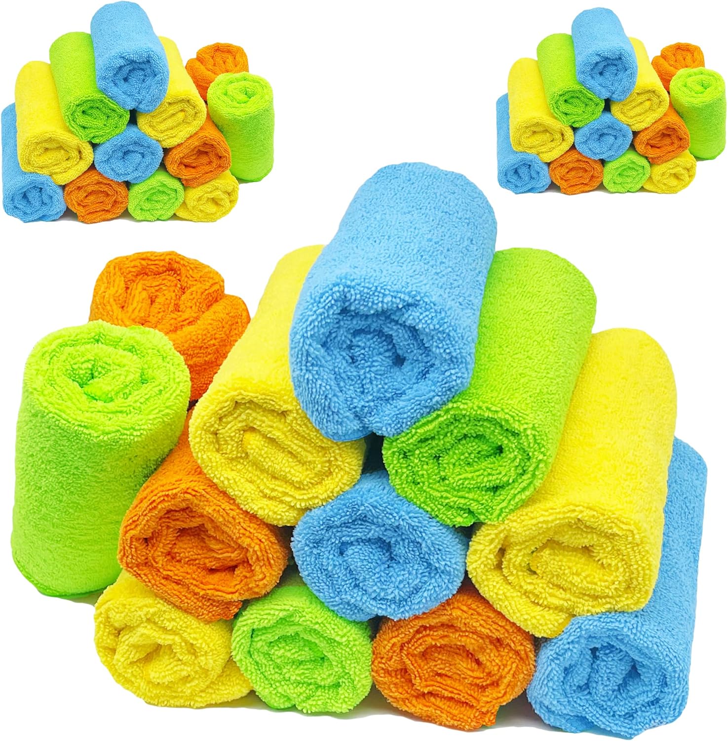 Microfiber Cleaning Cloths - 36 Pack, 16x16 Reusable, Lint-Free, Highly Absorbent Towels for Home