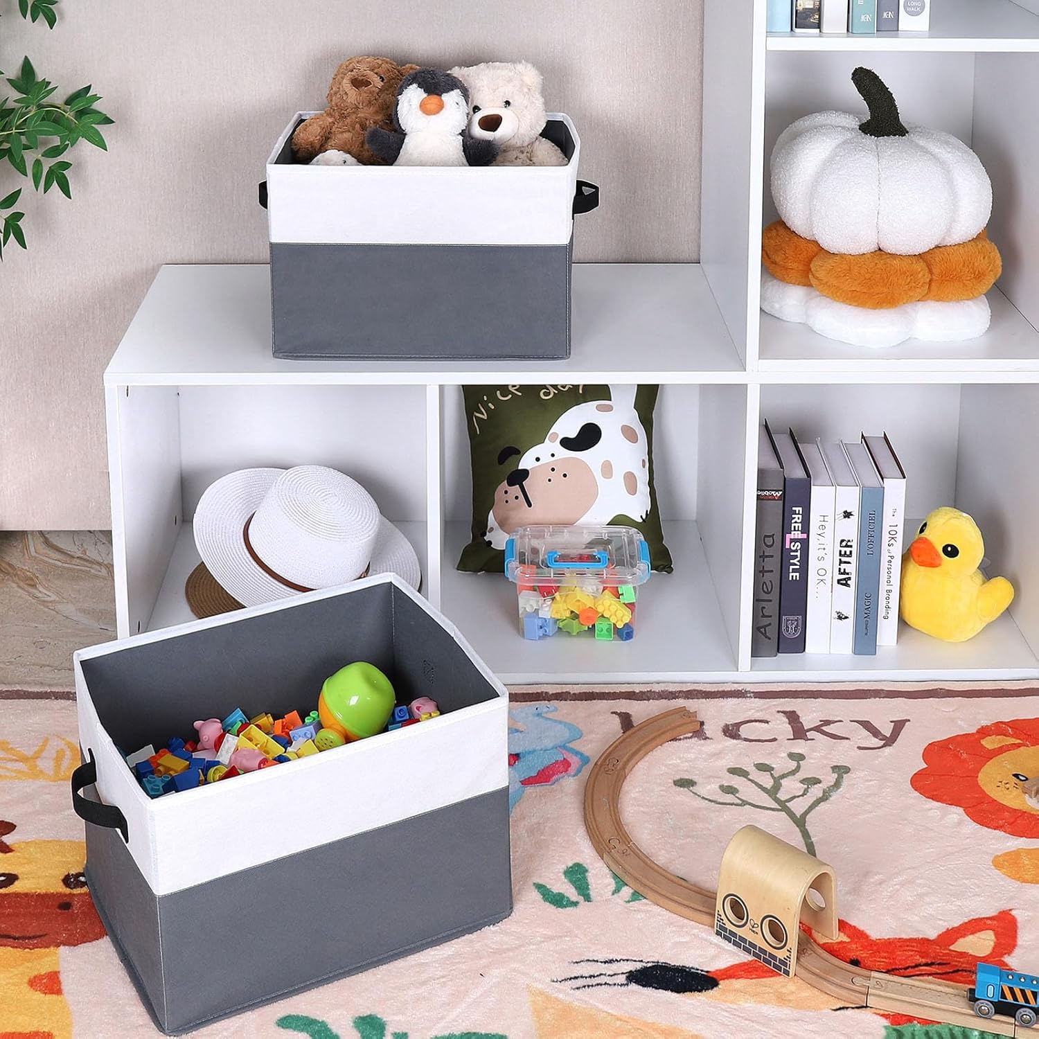 WUIKE Fabric Storage Bins, Extra Large Baskets for Organizing, Storage Bins for Shelves with
