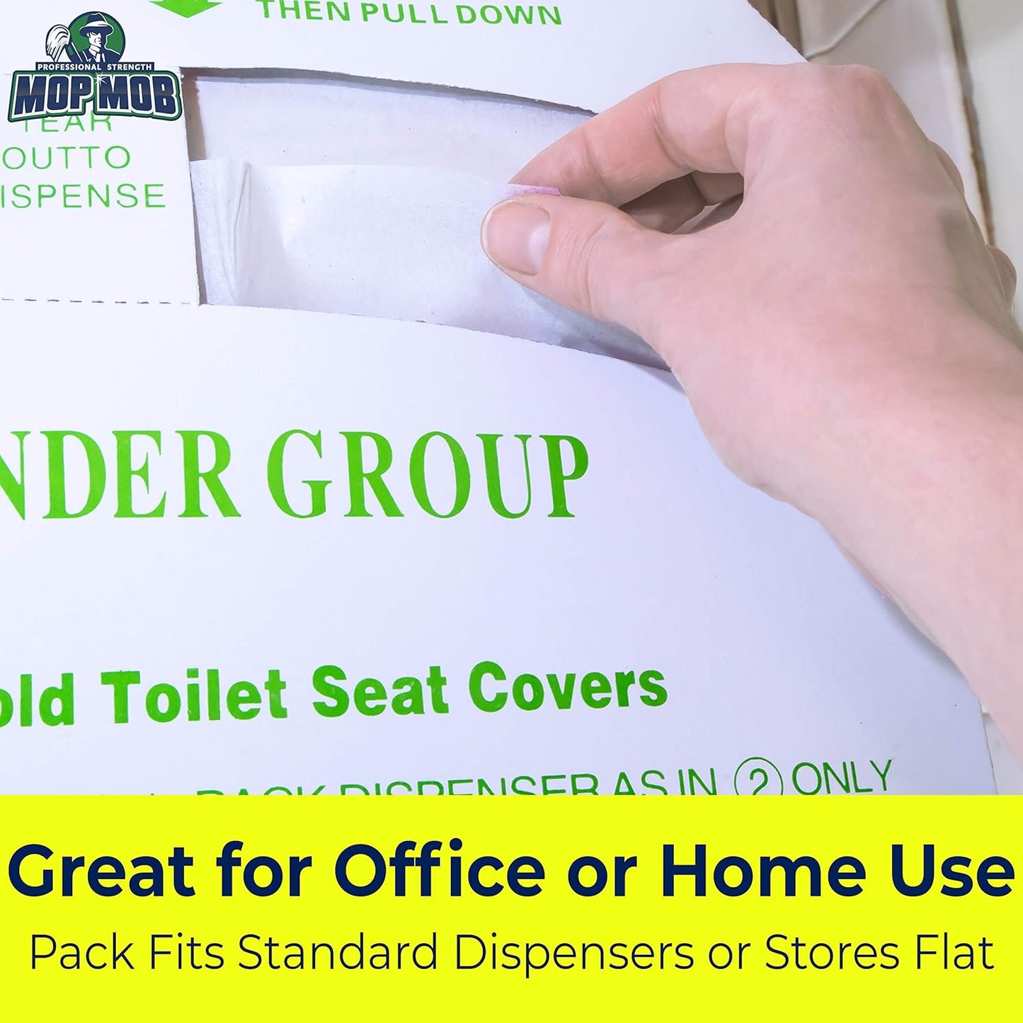 Biodegradable Half-Fold Toilet Seat Covers 250Pk. Self-Flushing, Disposable Potty Papers Keep