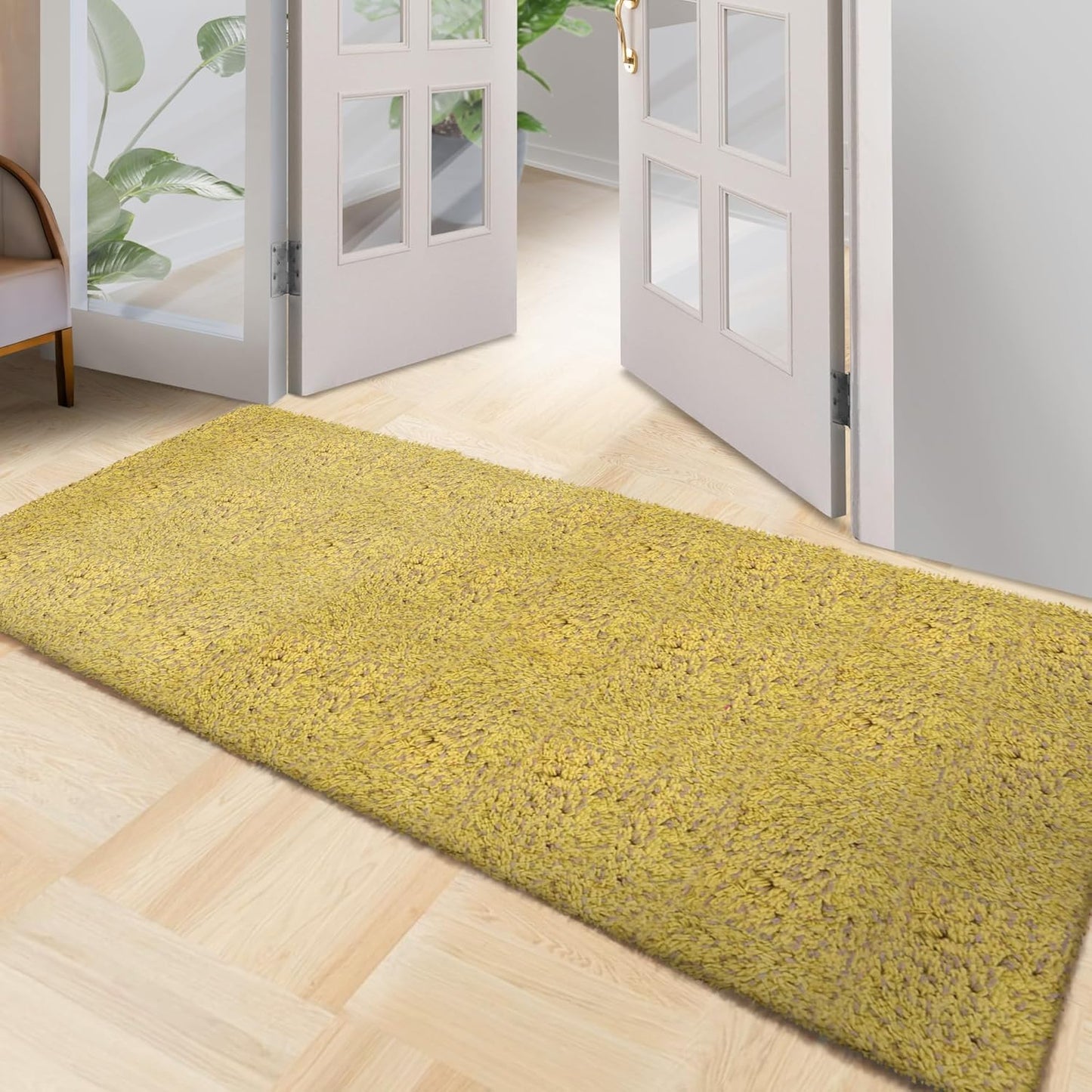 Premium Microfiber Indoor Door Mat – 36"x72" Washable Entry Mat, Non-Slip, Waterproof Backing