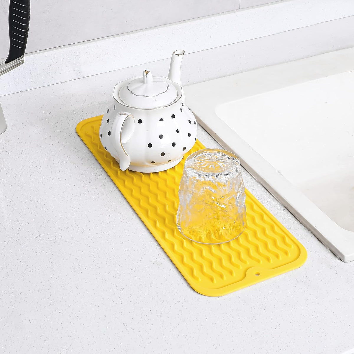 Silicone Dish Drying Mat for Multiple Usage,Easy clean,Eco-friendly,Heat-resistant Silicone Mat for