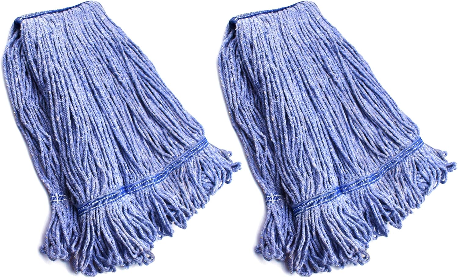 String Mop Heads Replacement Heavy Duty Commercial Grade Blue Cotton Looped End Wet Industrial